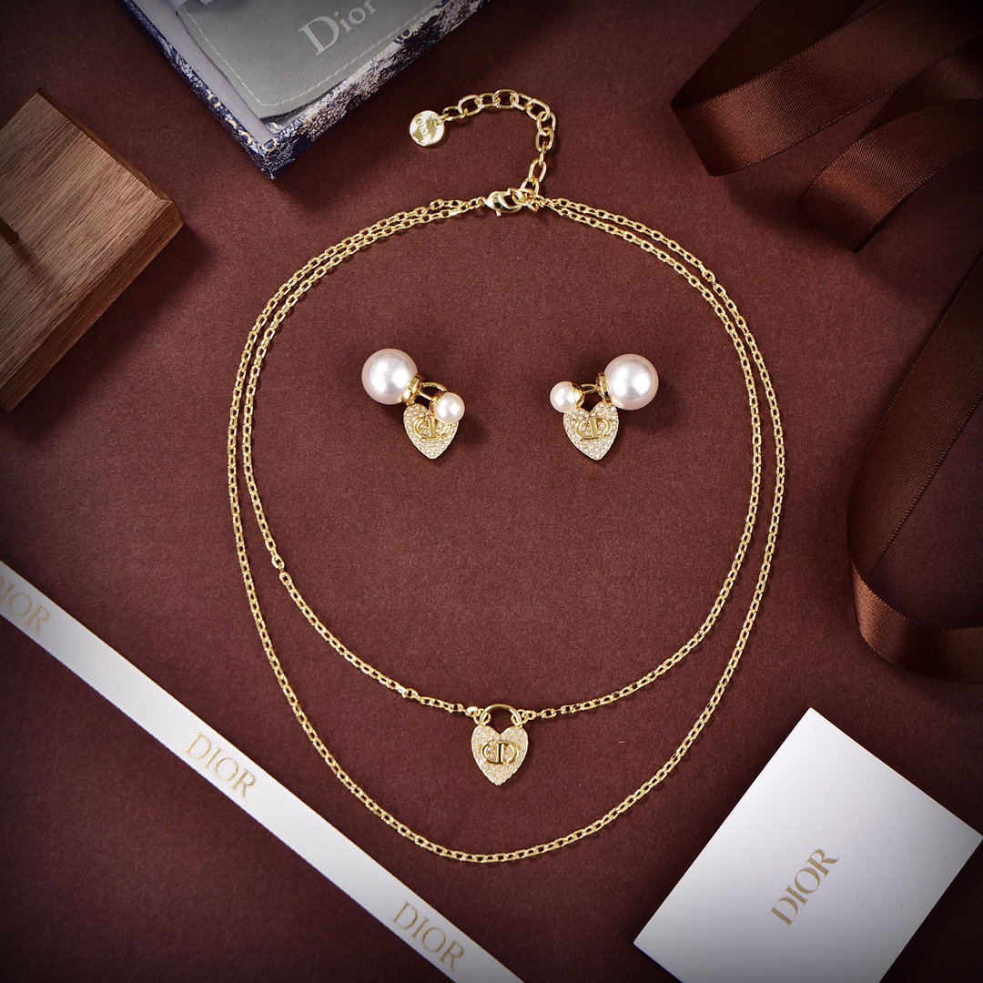 Christian Dior CD Necklace Gold For Women