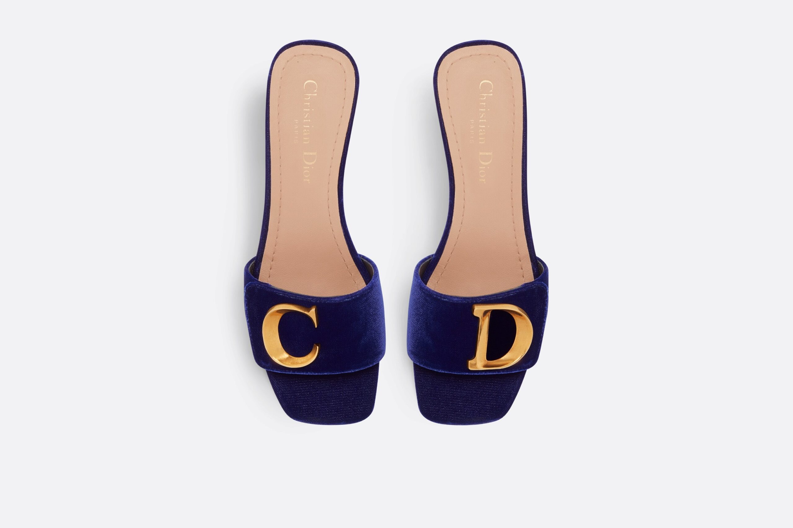 Christian Dior C’Est Dior Heeled Slide Cobalt Blue For Women KCQ886VEV_S22B