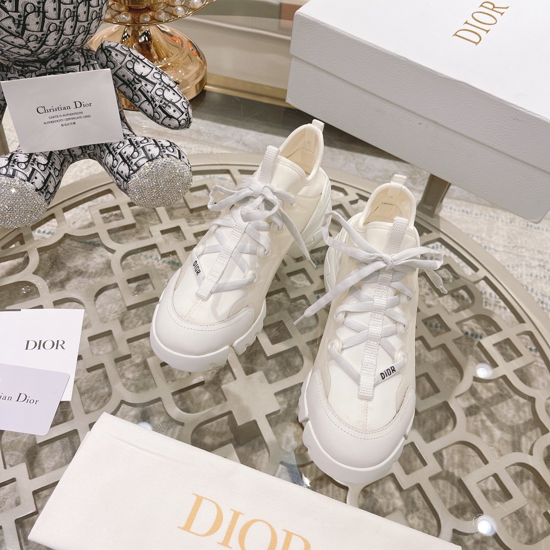 Christian Dior D-Connect Sneaker Technical Fabric White For Women CD KCK222NGG_S10W