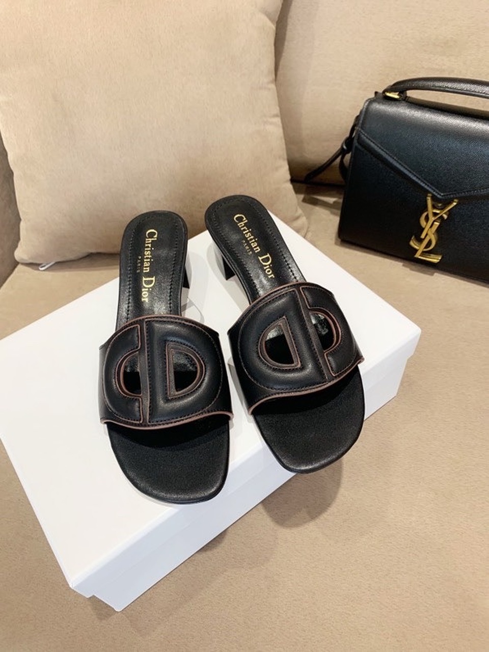 Christian Dior D Club Slide Black For Women CD