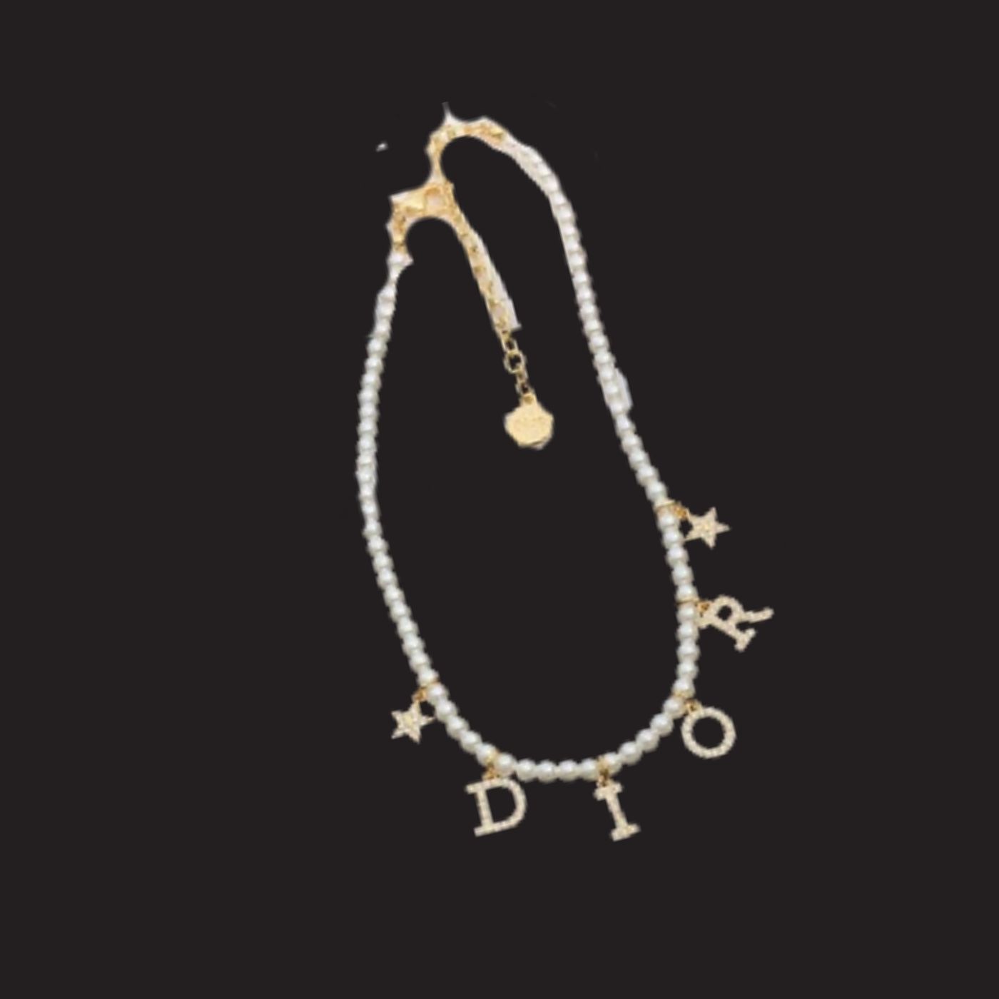 Christian Dior Dangling The Letter D-I-O-R Frame Bracelet Gold Tone For Women