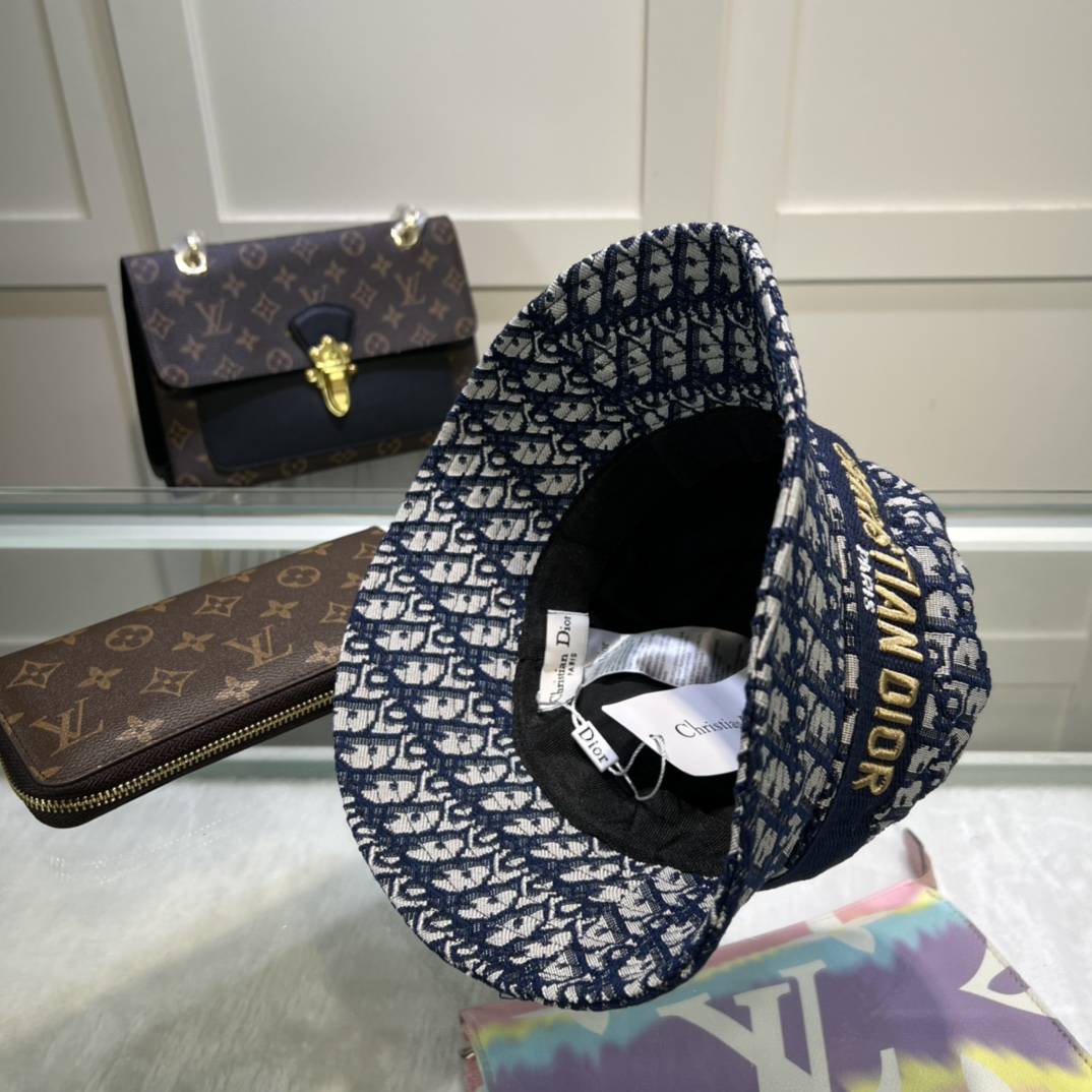 Christian Dior Dioresort Big Brim Hat Dark Blue Hat