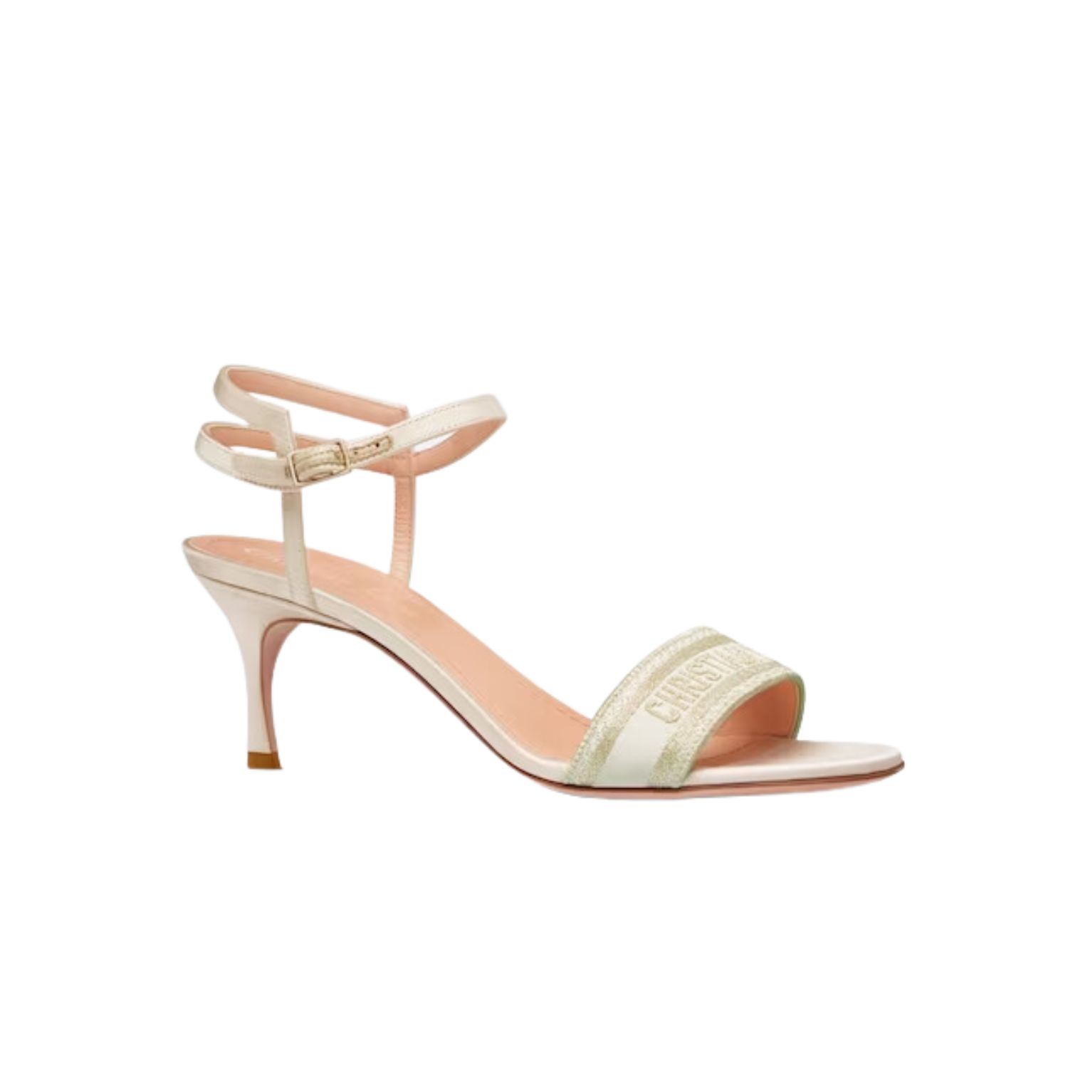 Christian Dior Dway Heeled Sandal Gold-Tone Metallic  For Women KCQ854SBX_S49K
