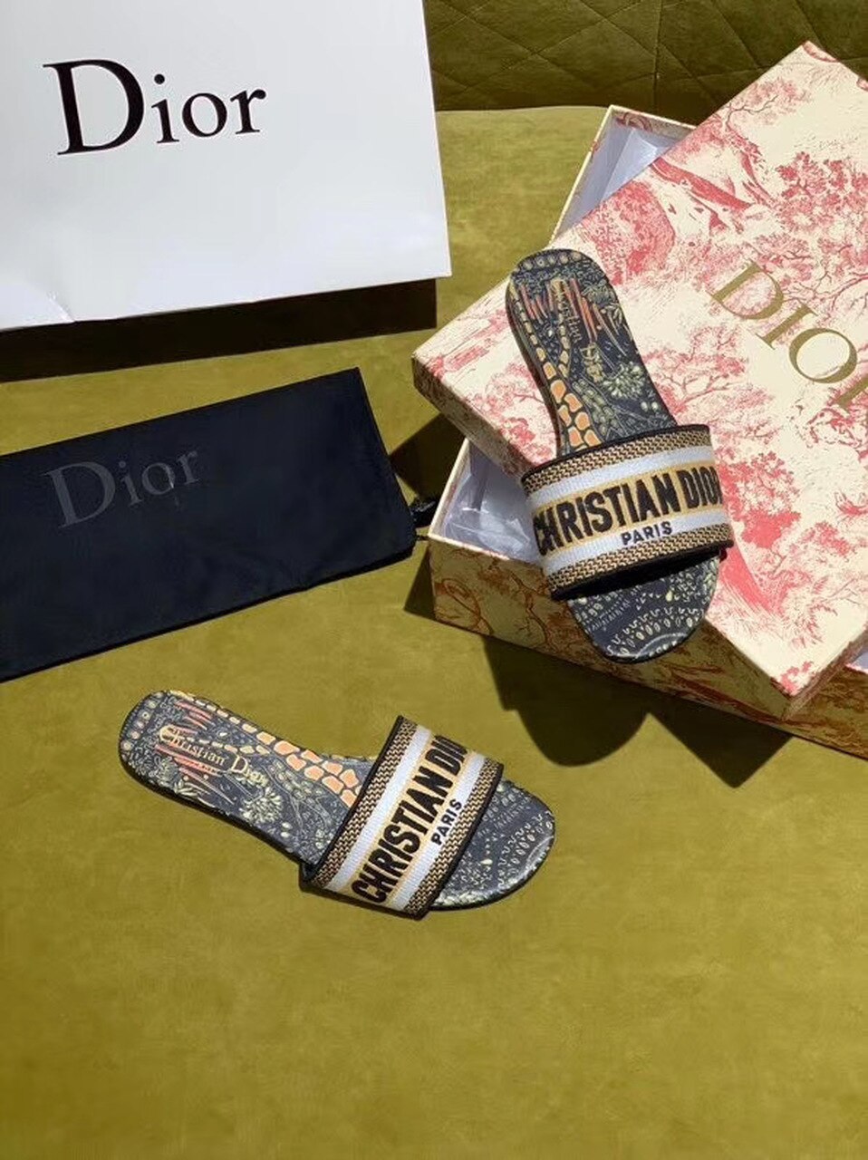 Christian Dior Dway Slide Multi Color For Women CD