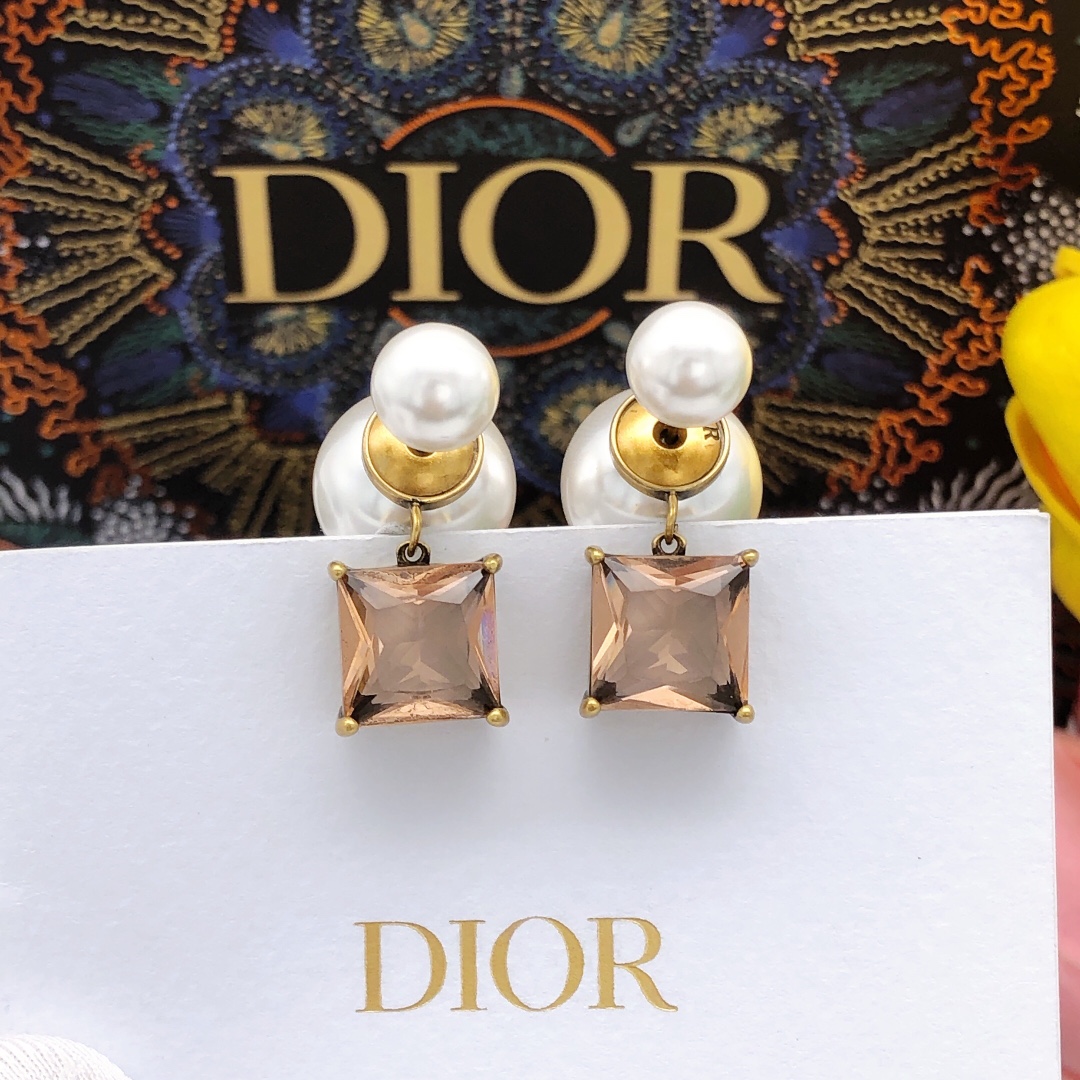 Christian Dior Earrings Gold For Women