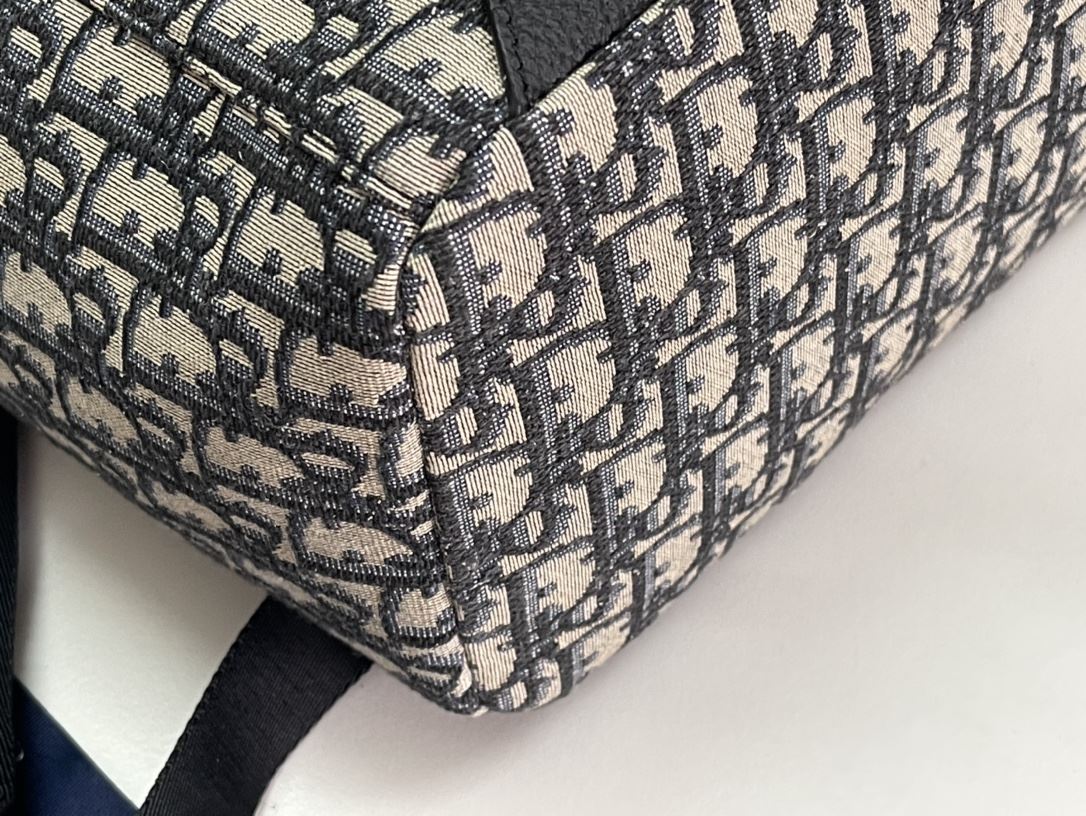 Christian Dior Hit The Road Backpack Black/White For Men 16.7 in/42.5 cm