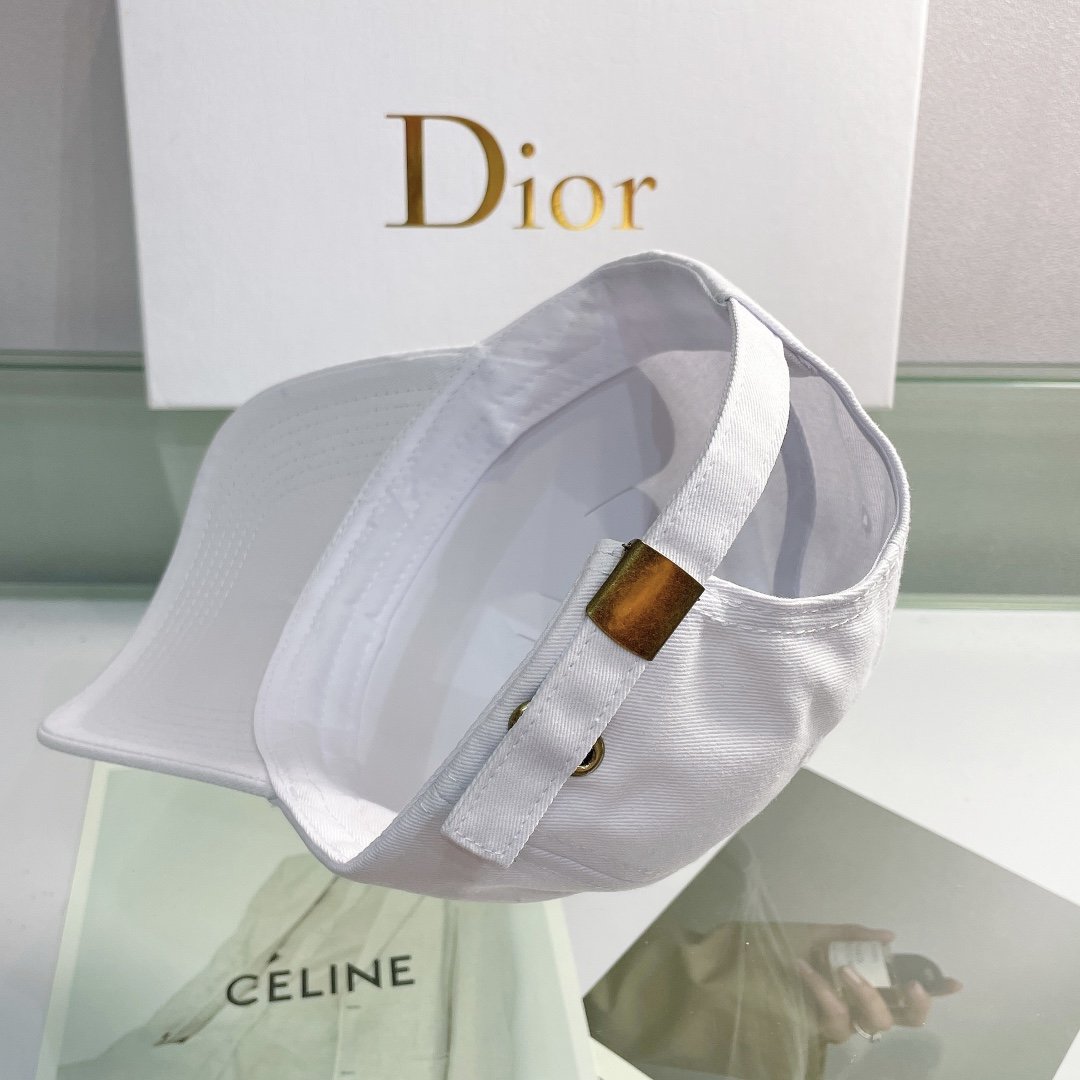 Christian Dior Jack Dior Baseball Cap In White