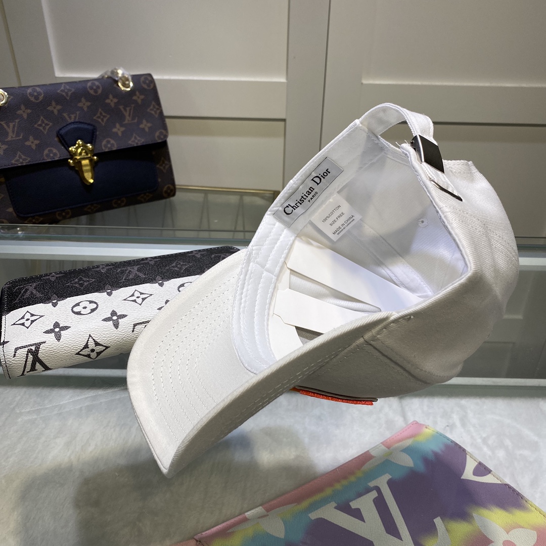 Christian Dior Jack Dior Baseball Cap In White