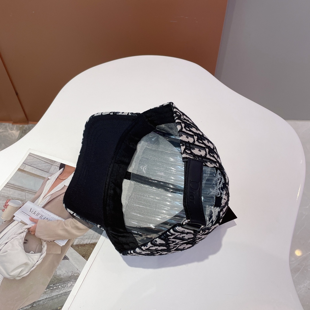 Christian Dior Jack Dior Baseball Cap White/Black Cap