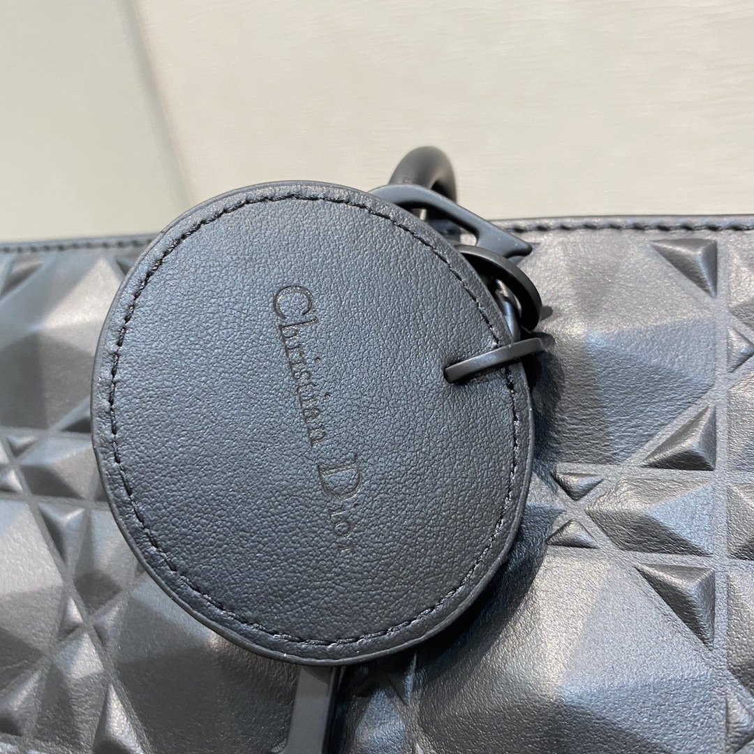 Christian Dior Lady D-Joy Bag Black Cannage with Beaded Motif, For Women Women’s Handbags, 26cm CDSNEA_