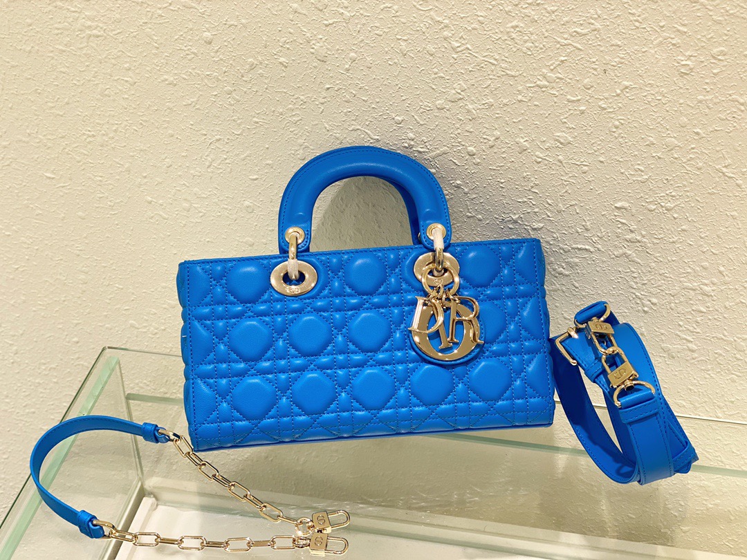 Christian Dior Lady D-Joy Bag Blue, For Women, Women’s Handbags 26cm/10in CD
