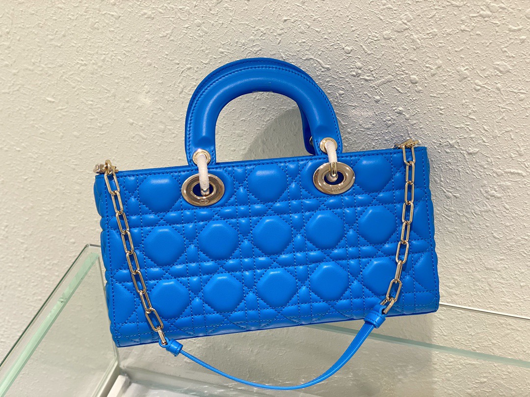 Christian Dior Lady D-Joy Bag Blue, For Women, Women’s Handbags 26cm/10in CD