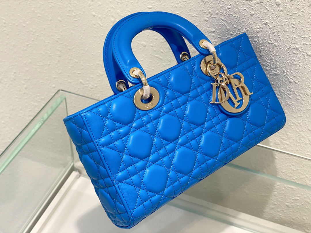 Christian Dior Lady D-Joy Bag Blue, For Women, Women’s Handbags 26cm/10in CD