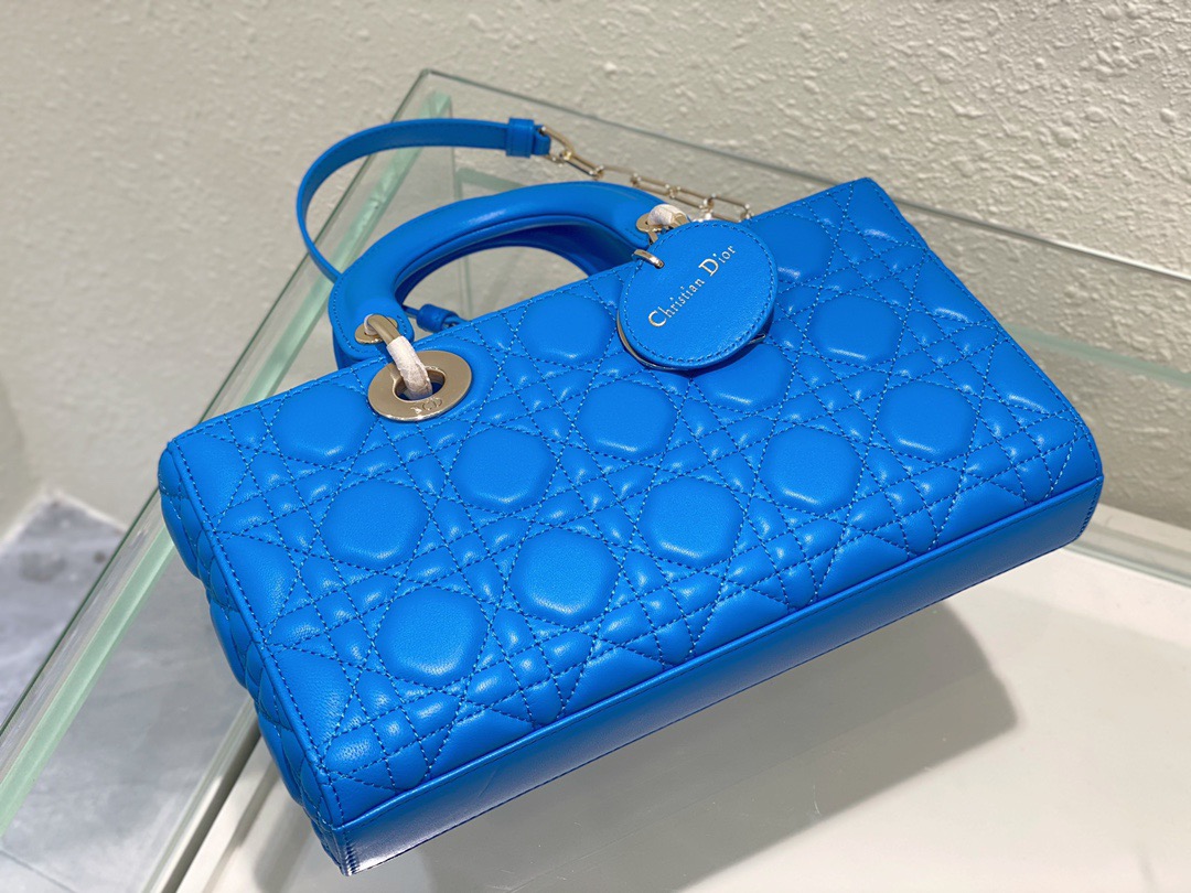 Christian Dior Lady D-Joy Bag Blue, For Women, Women’s Handbags 26cm/10in CD
