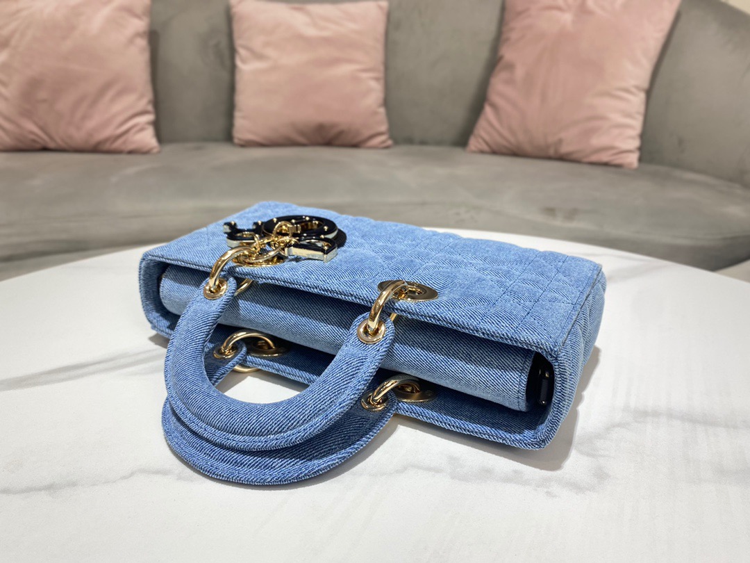 Christian Dior Lady D-Joy Bag Blue, For Women, Women’s Handbags 26cm/10in CDWTJA_