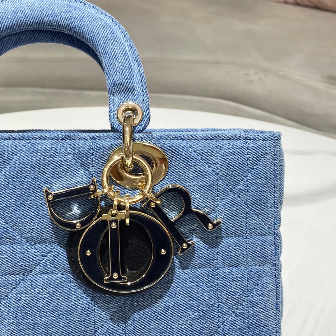 Christian Dior Lady D-Joy Bag Blue, For Women, Women’s Handbags 26cm/10in CDWTJA_