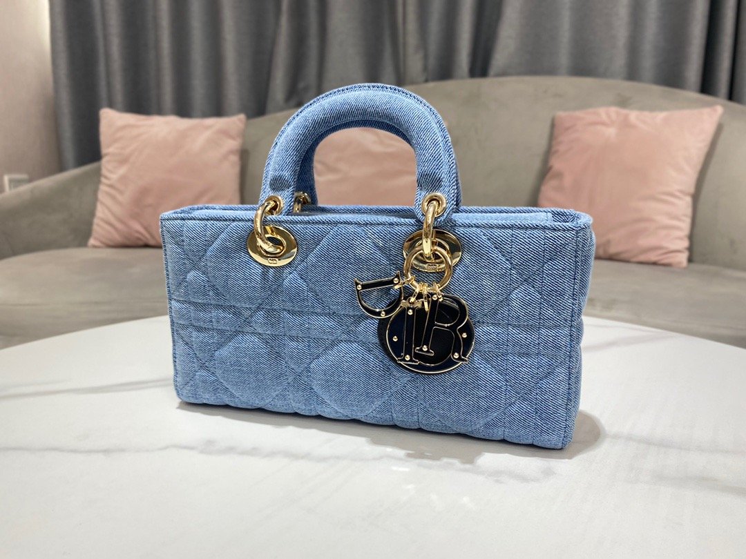 Christian Dior Lady D-Joy Bag Blue, For Women, Women’s Handbags 26cm/10in CDWTJA_