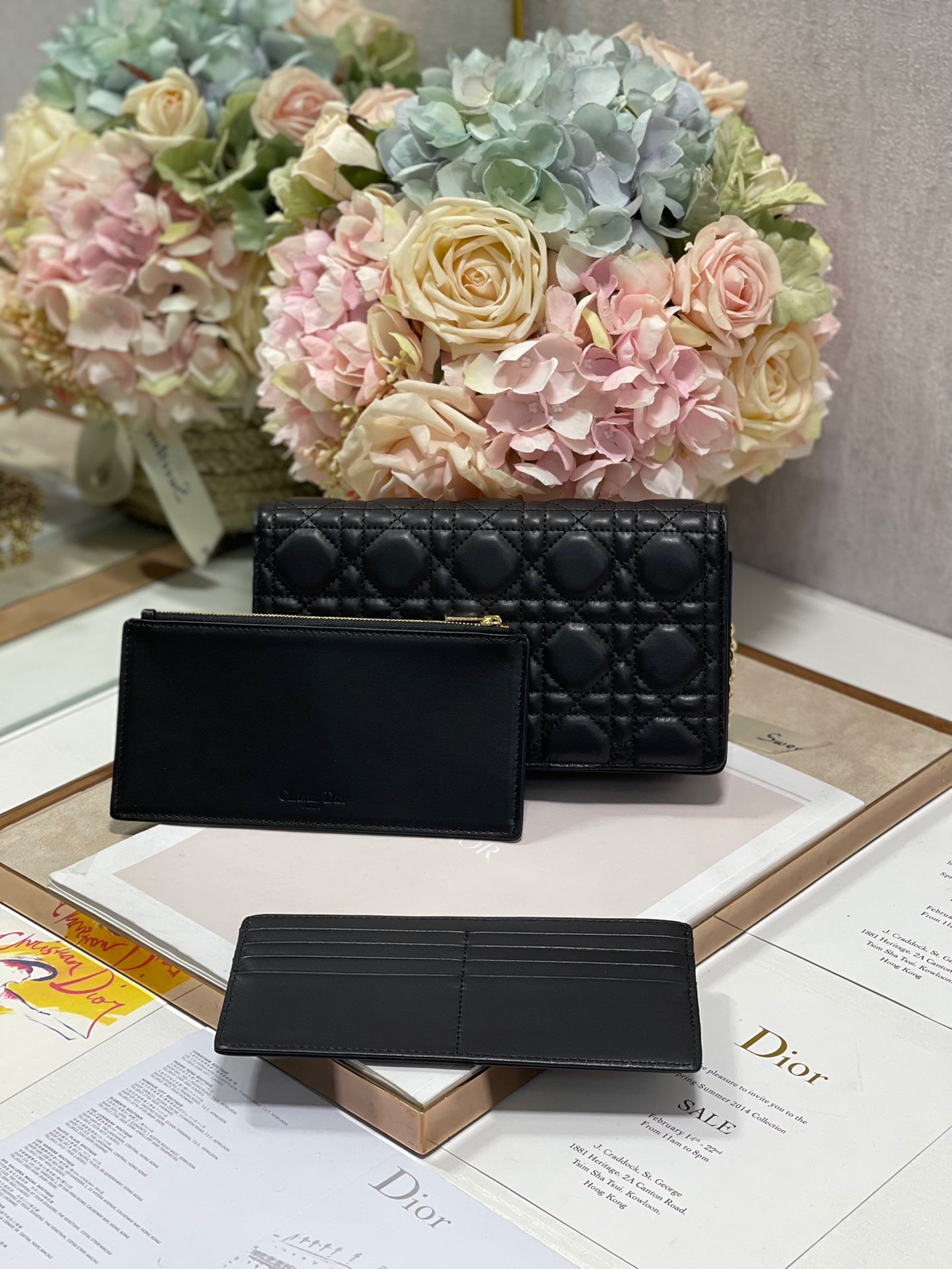 Christian Dior Lady Dior Pouch Black, For Women, Women’s Handbags 8.5in/21.5cm CDSLOI_