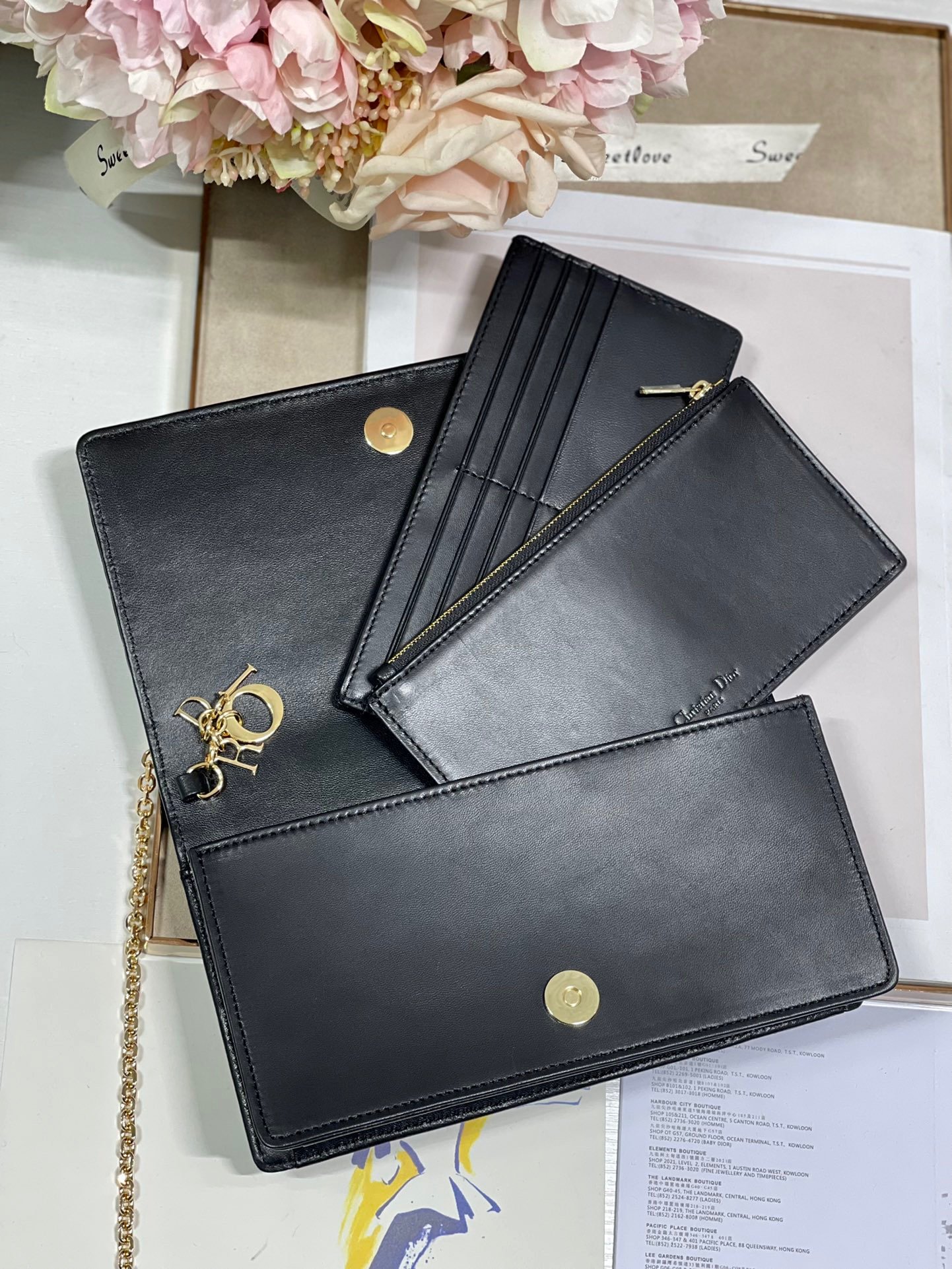 Christian Dior Lady Dior Pouch Black, For Women, Women’s Handbags 8.5in/21.5cm CDSLOI_