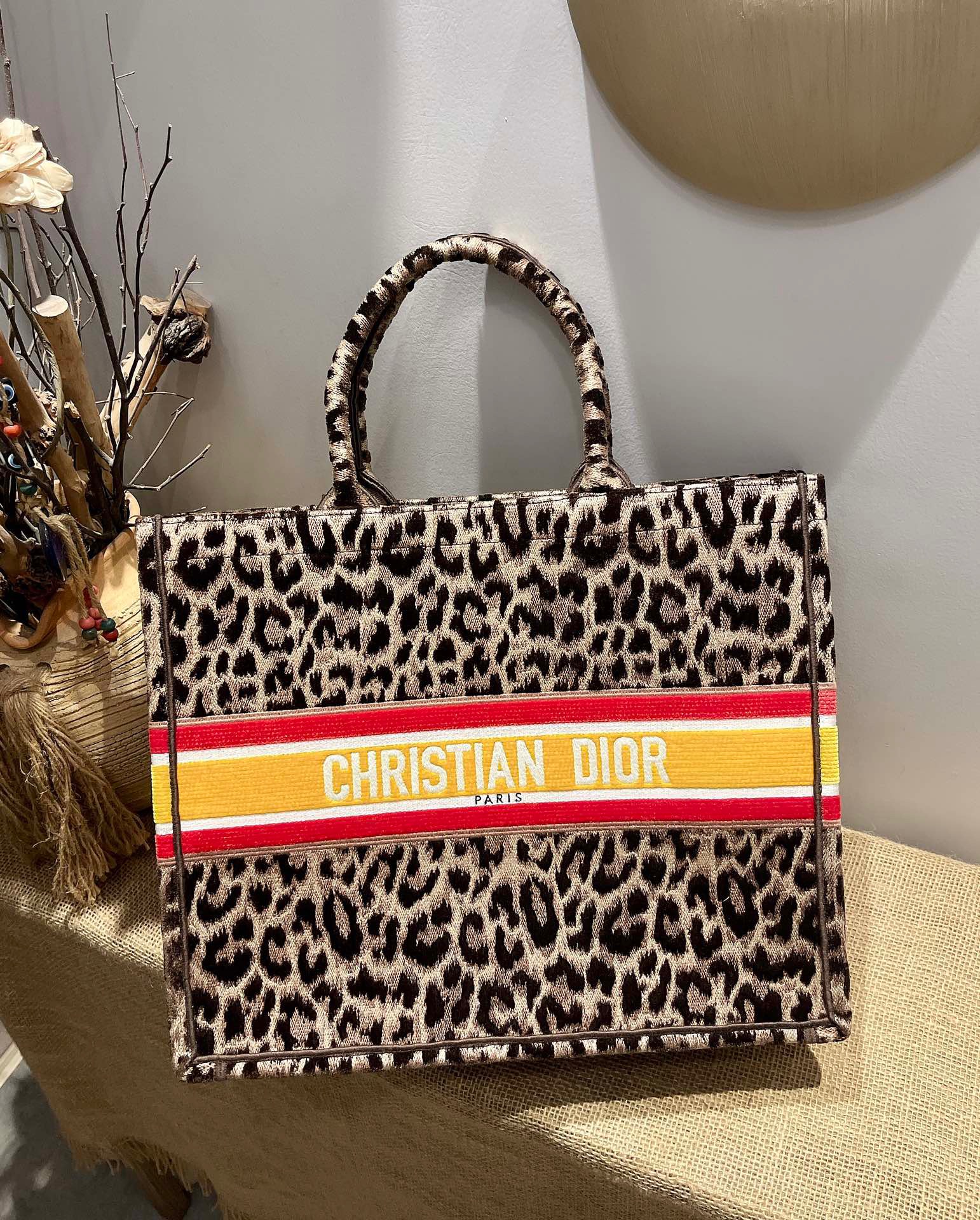 Christian Dior Large Dior Book Tote Begie Multicolor , For Women, Women’s Handbags 16.5in/42cm CD