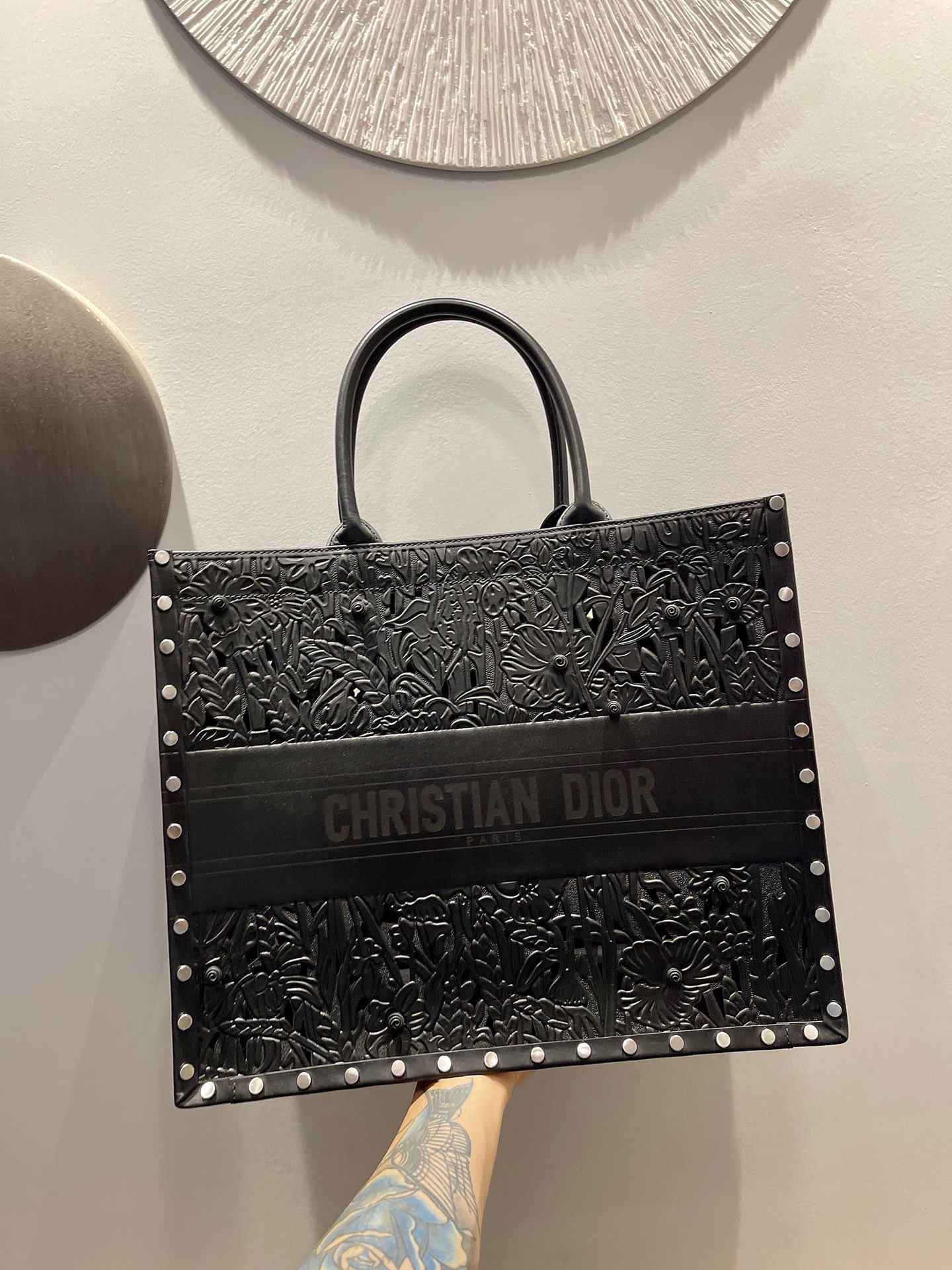 Christian Dior Large Dior Book Tote Black, For Women, Women’s Handbags 16.5in/42cm CD