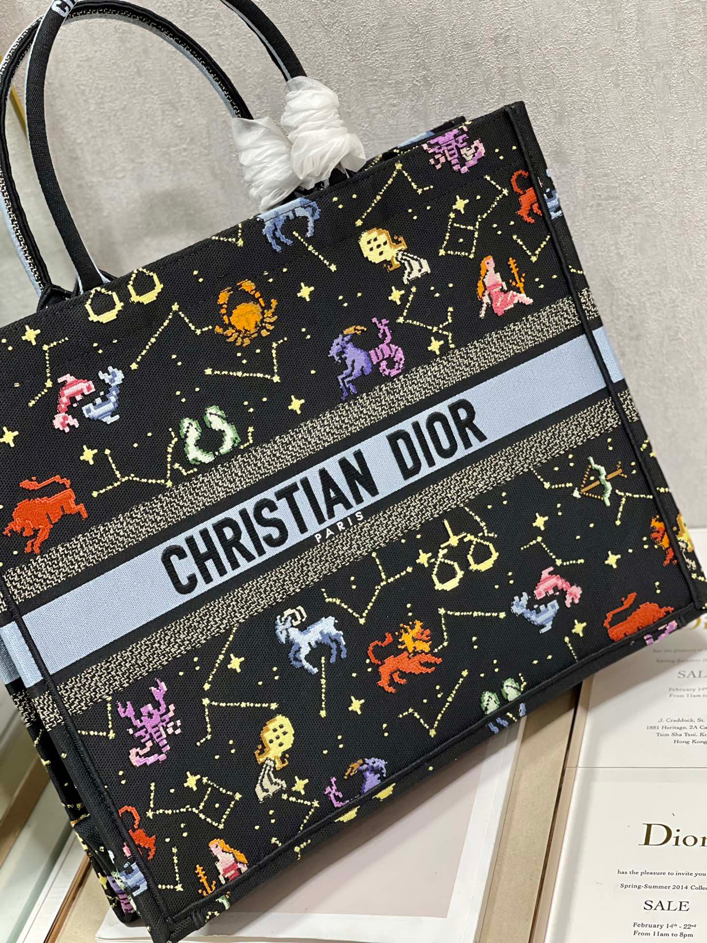 Christian Dior Large Dior Book Tote Black, For Women, Women’s Handbags 16.5in/42cm CD