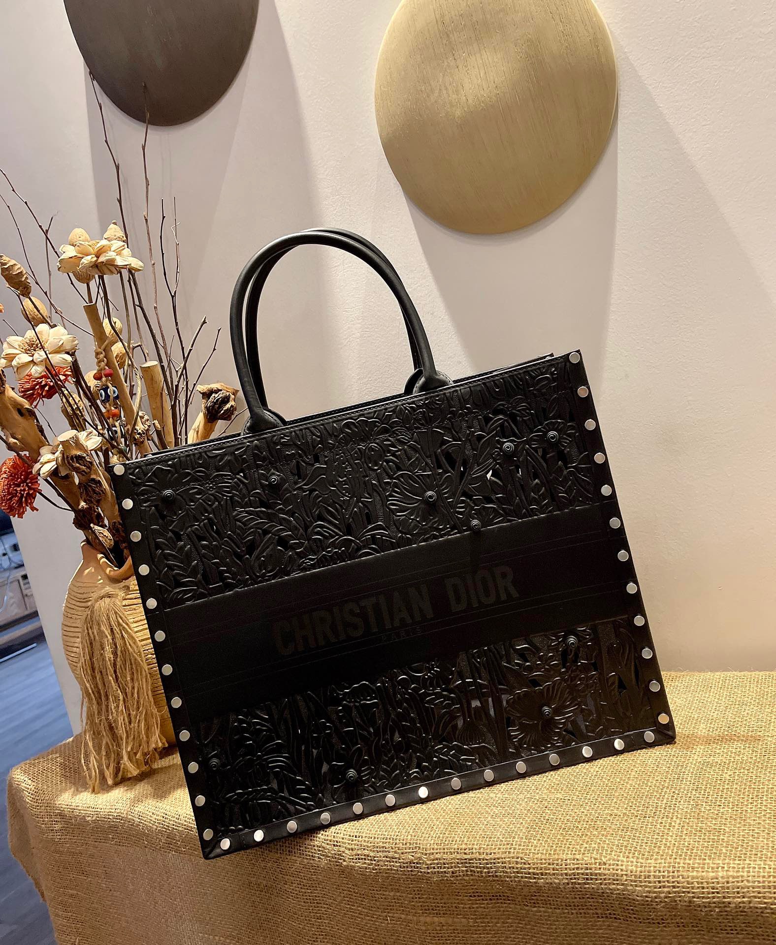 Christian Dior Large Dior Book Tote Black, For Women, Women’s Handbags 16.5in/42cm CD