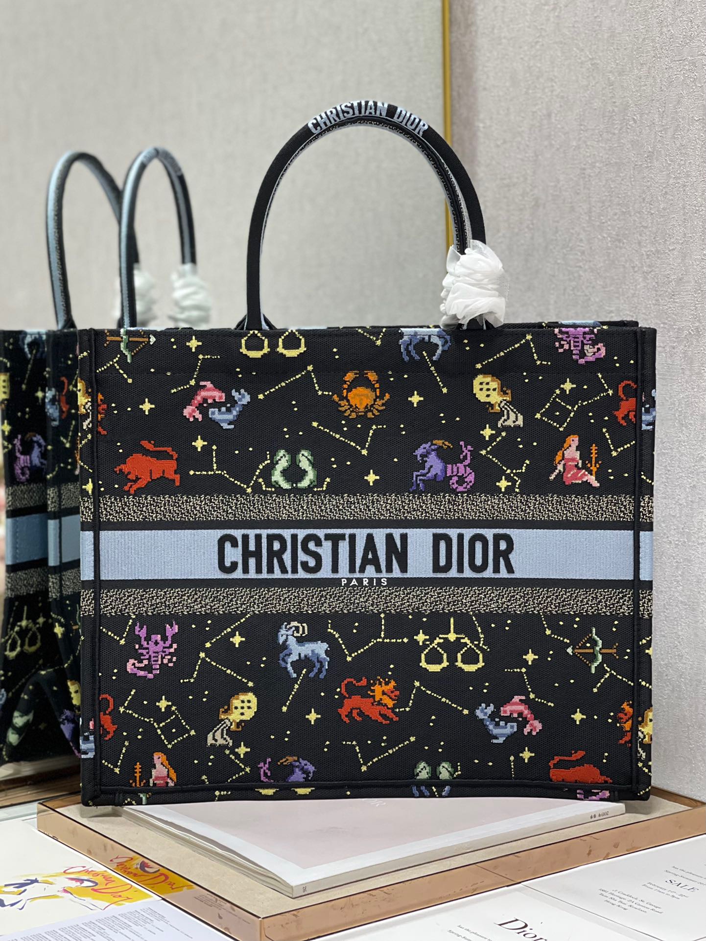 Christian Dior Large Dior Book Tote Black, For Women, Women’s Handbags 16.5in/42cm CD
