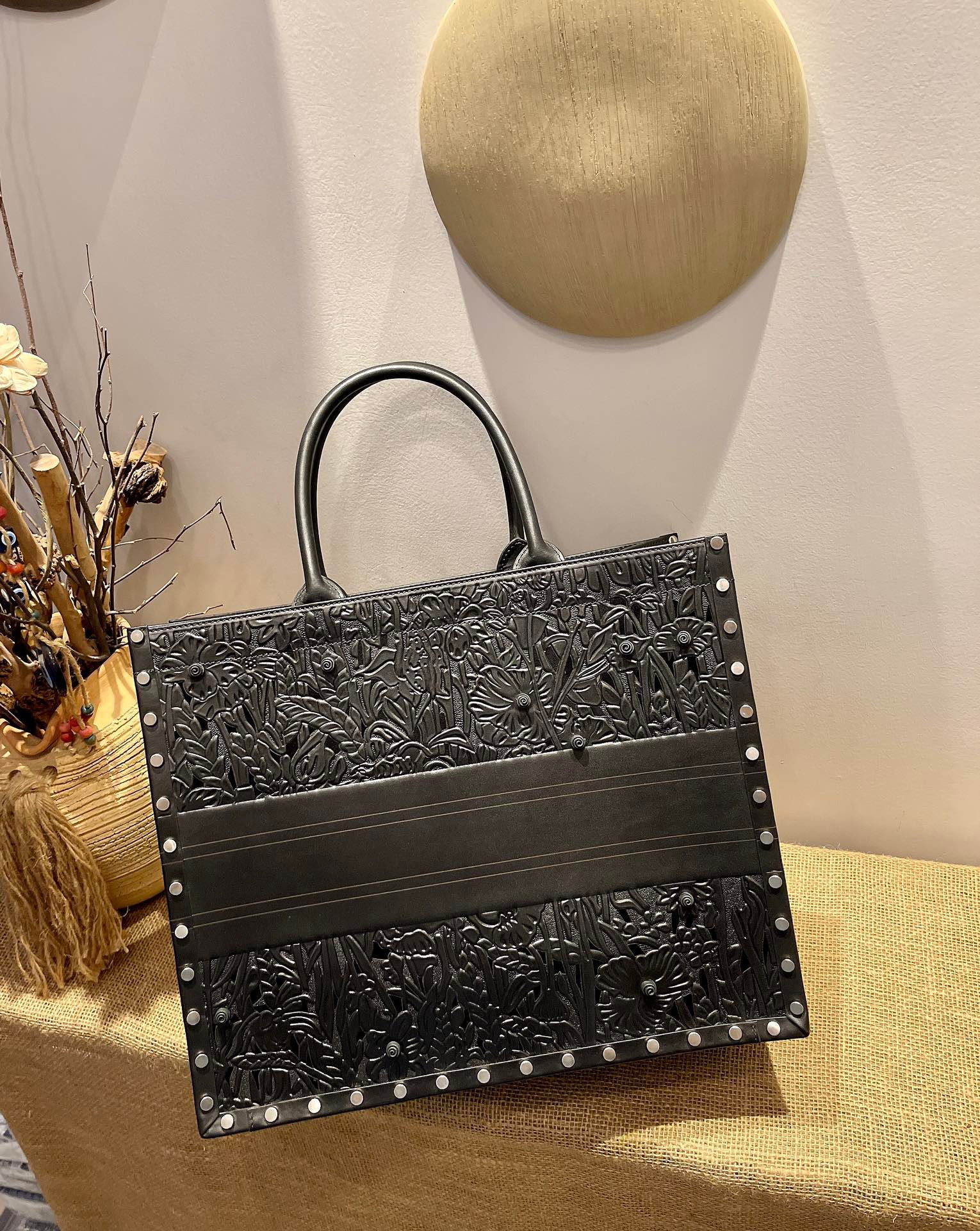 Christian Dior Large Dior Book Tote Black, For Women, Women’s Handbags 16.5in/42cm CD