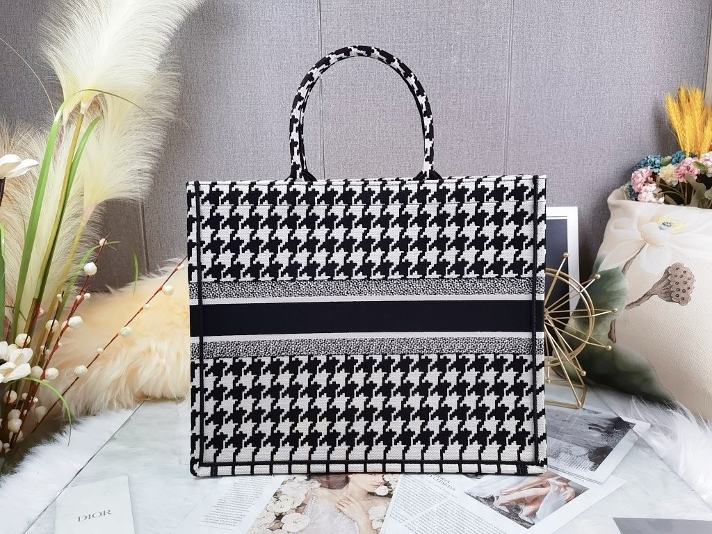 Christian Dior Large Dior Book Tote Black, For Women, Women’s Handbags 16.5in/42cm CD