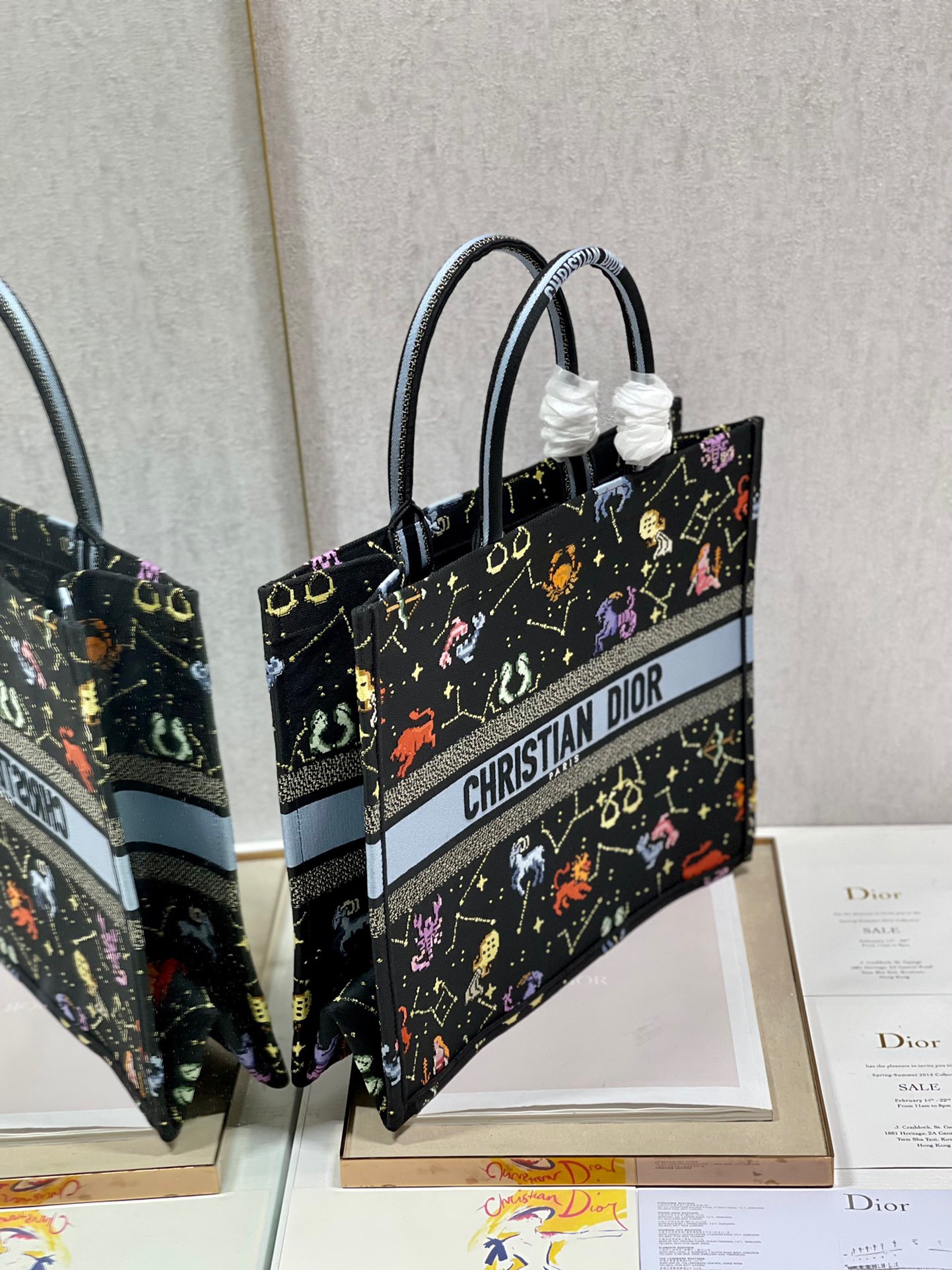 Christian Dior Large Dior Book Tote Black, For Women, Women’s Handbags 16.5in/42cm CD