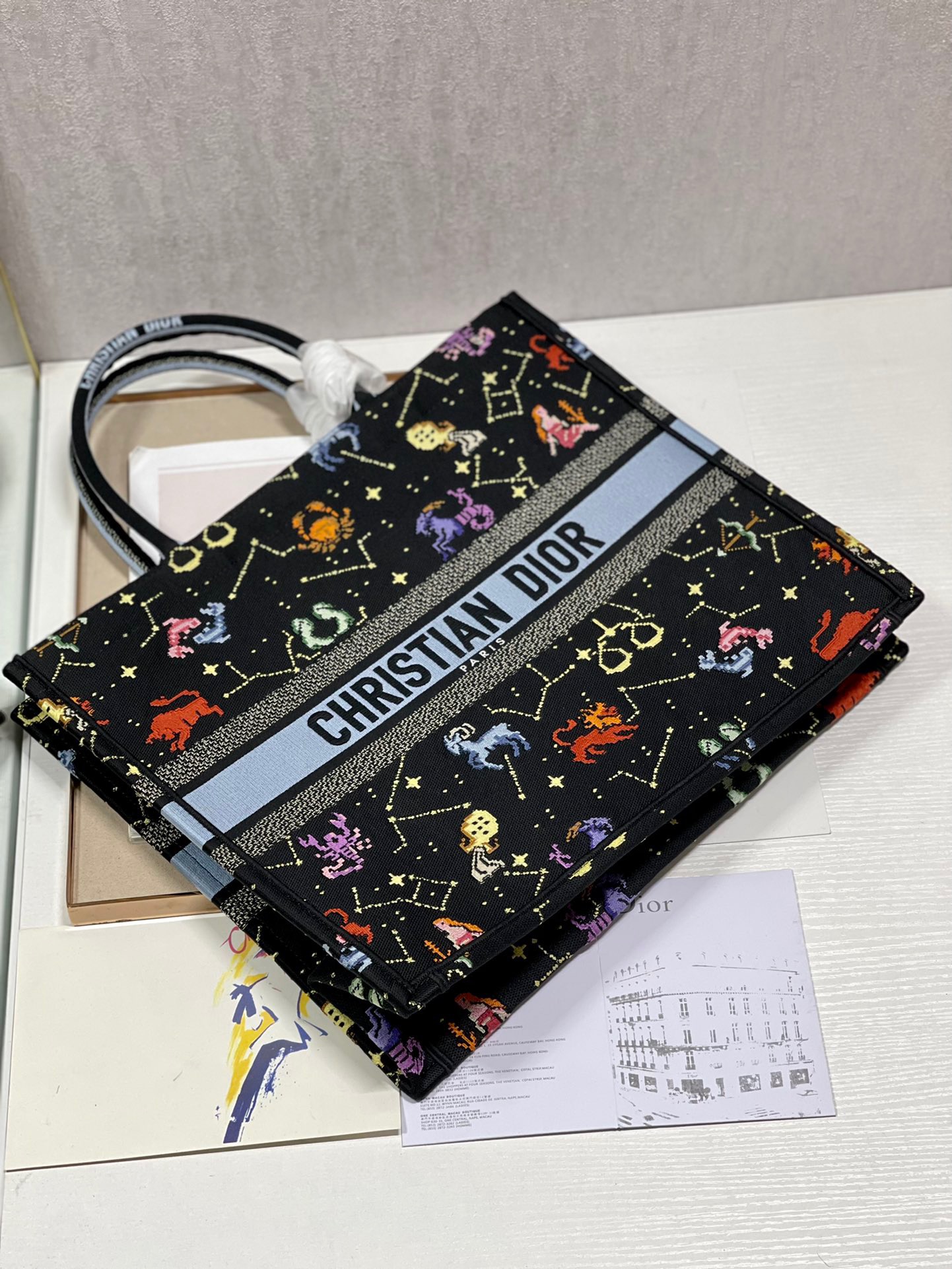 Christian Dior Large Dior Book Tote Black, For Women, Women’s Handbags 16.5in/42cm CD