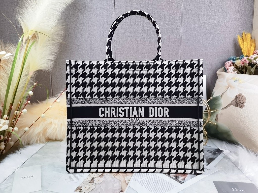 Christian Dior Large Dior Book Tote Black, For Women, Women’s Handbags 16.5in/42cm CD