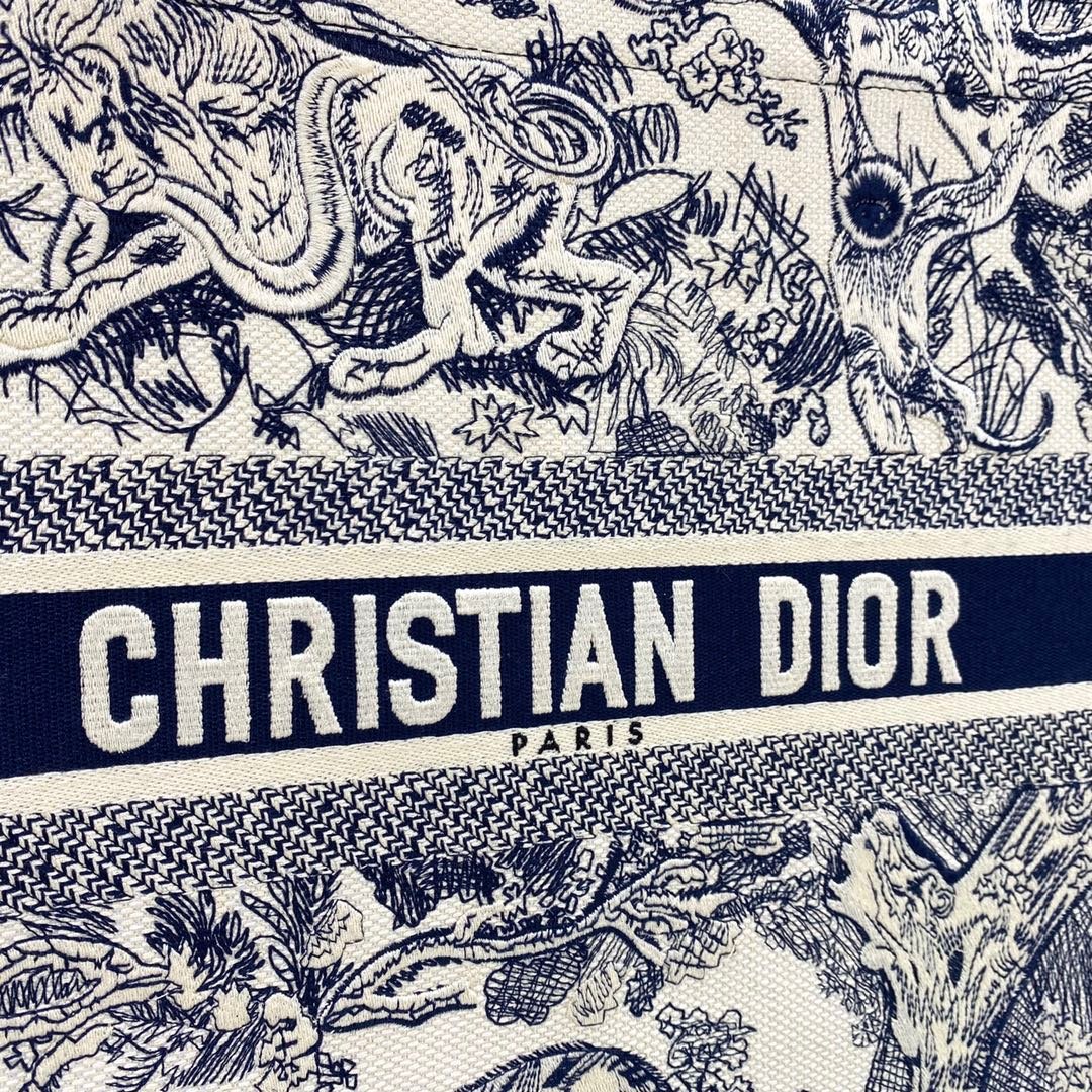 Christian Dior Large Dior Book Tote Black Multicolor, For Women, Women’s Handbags 16.5in/42cm CD