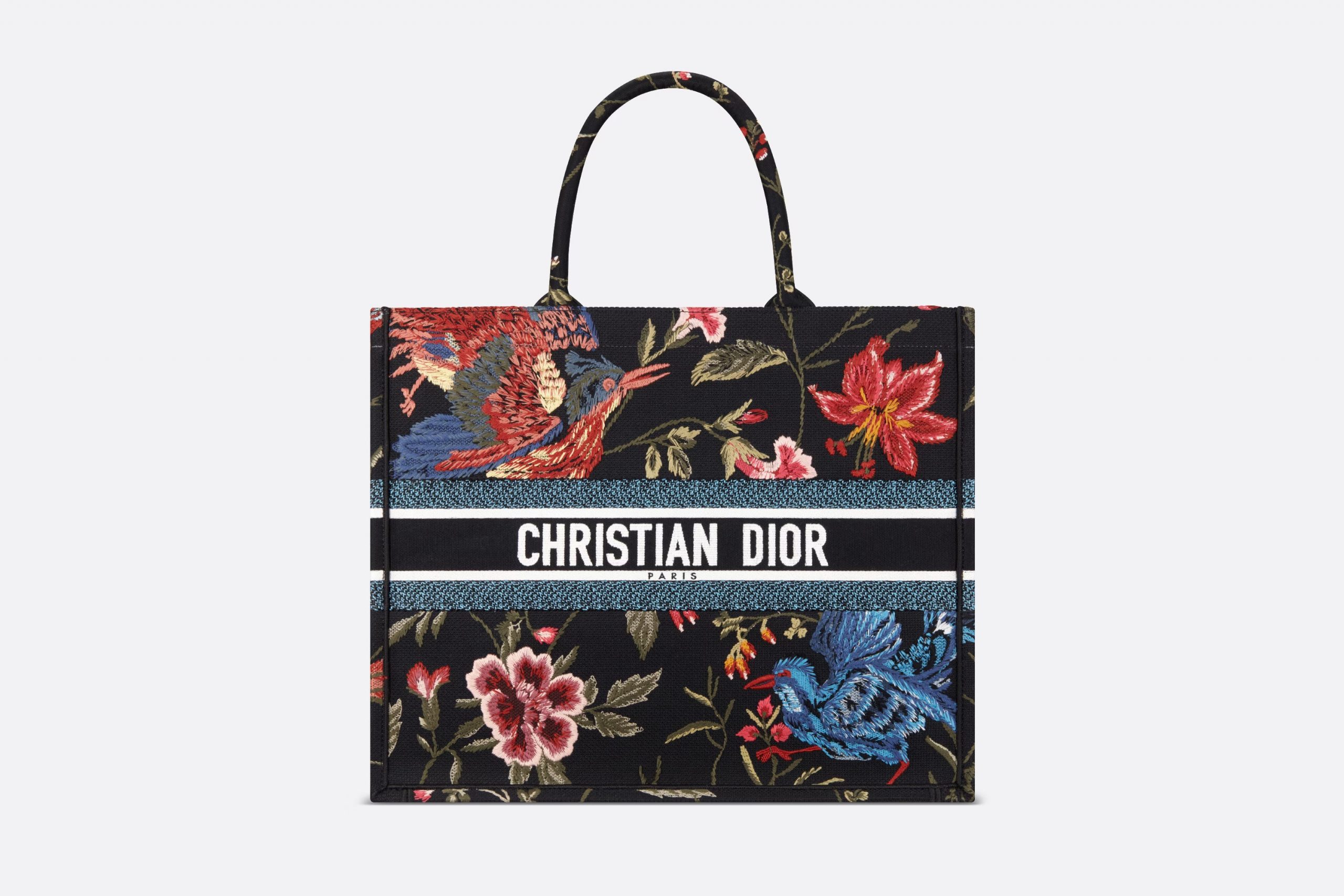 Christian Dior Large Dior Book Tote Black Multicolor For WomenZEAO_M911 42cm/16.5 inch
