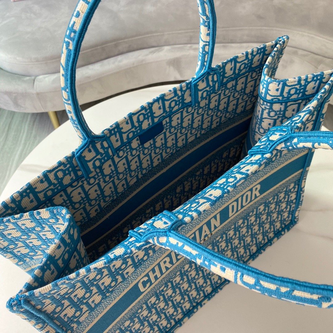 Christian Dior Large Dior Book Tote Blue, For Women, Women’s Handbags 16.5in/42cm CD