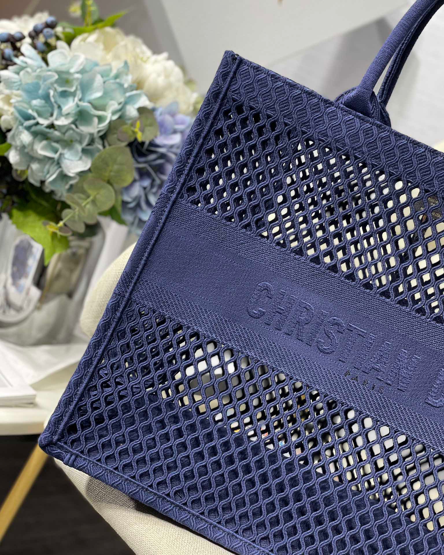 Christian Dior Large Dior Book Tote Blue, For Women, Women’s Handbags 16.5in/42cm CD