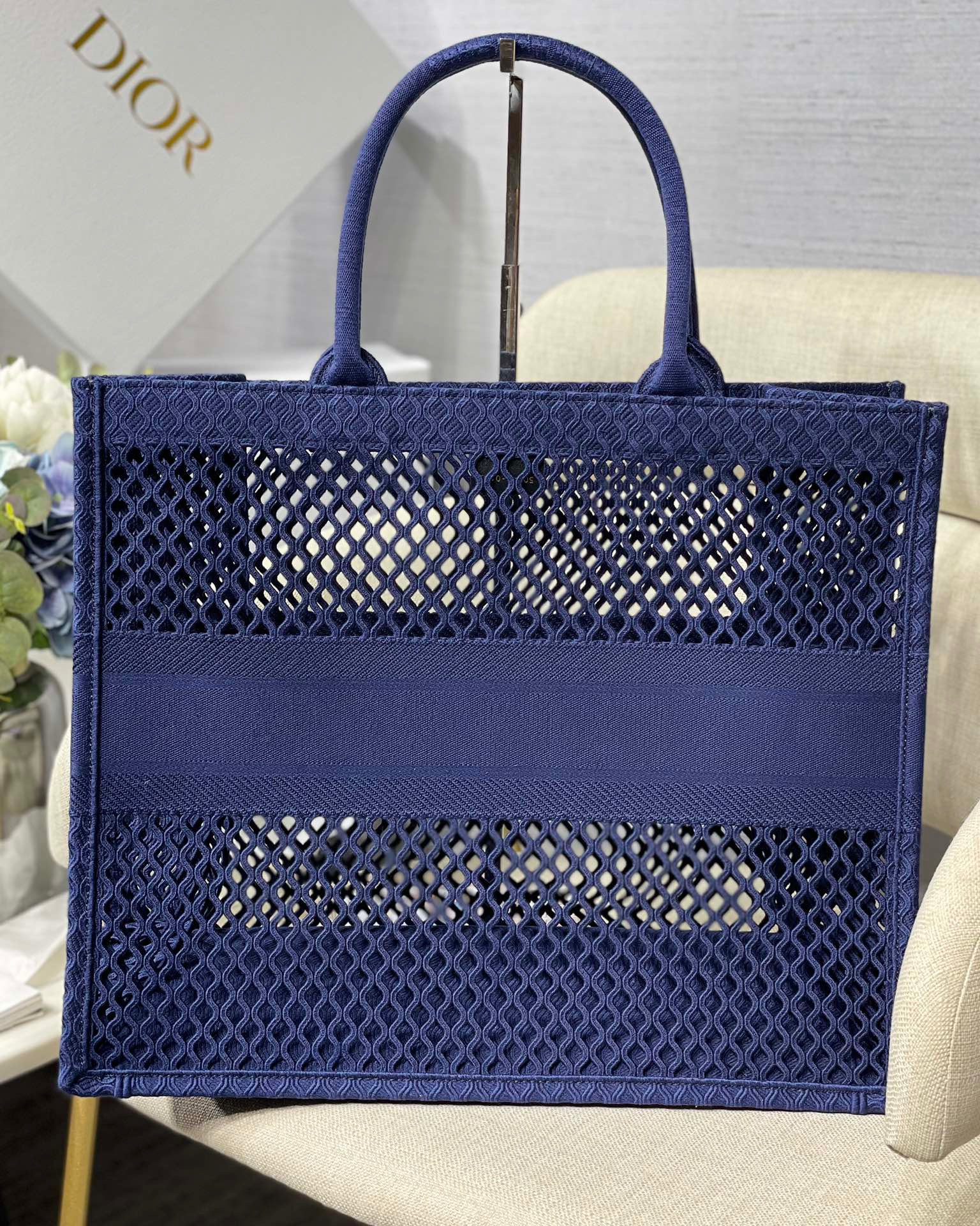 Christian Dior Large Dior Book Tote Blue, For Women, Women’s Handbags 16.5in/42cm CD