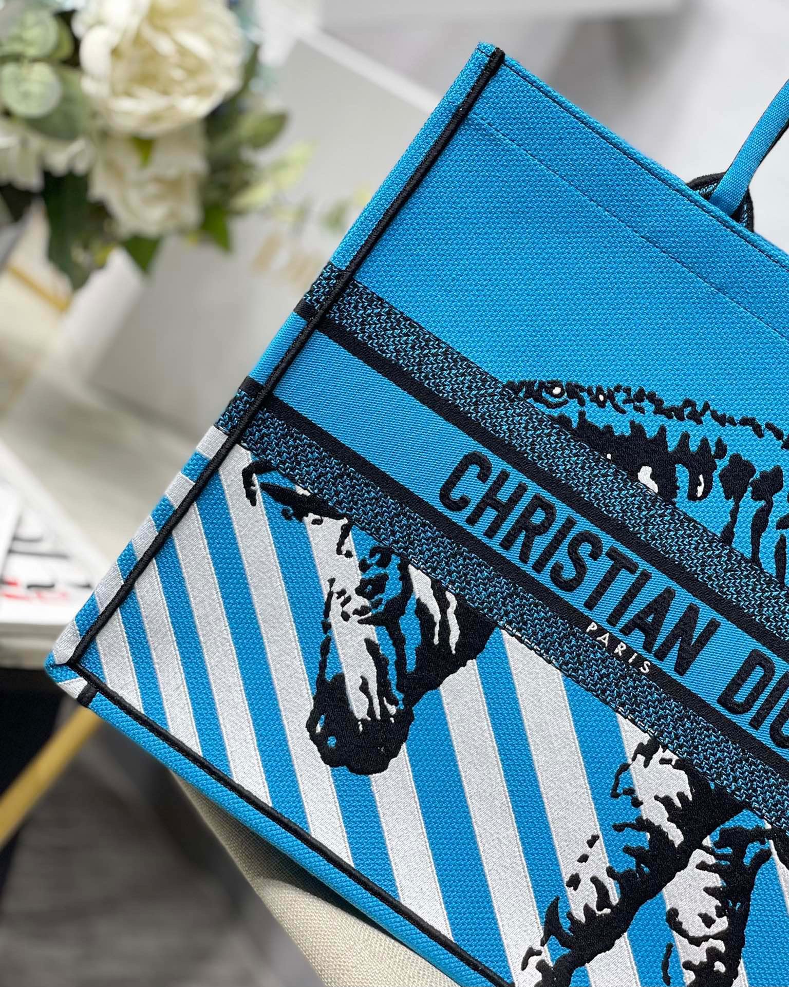 Christian Dior Large Dior Book Tote Blue And Pink, For Women, Women’s Handbags 16.5in/42cm CD