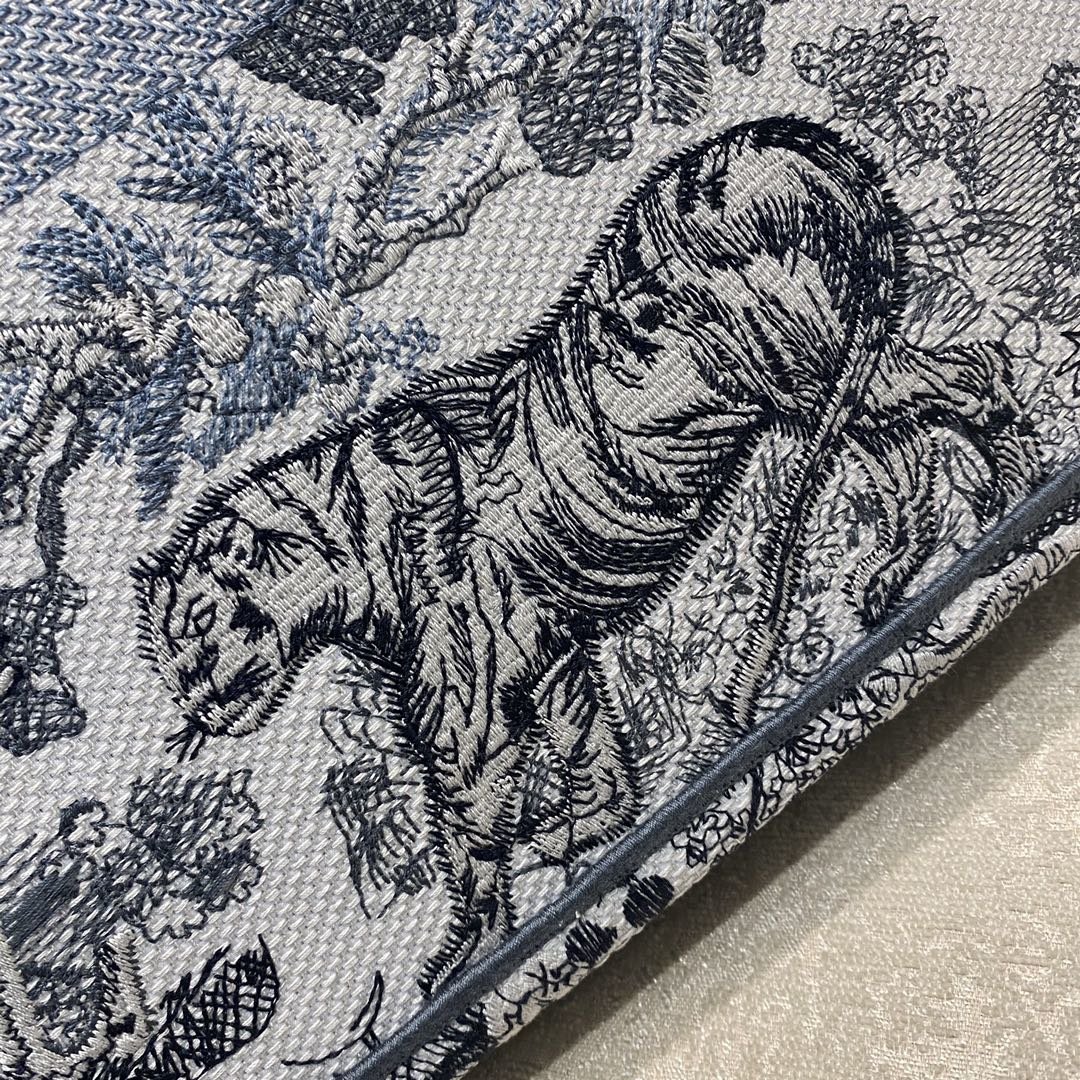 Christian Dior Large Dior Book Tote Blue and White Cornely Embroidery, Blue, For Women Women’s Handbags, Shoulder Bags, 42cm CDZRGO_