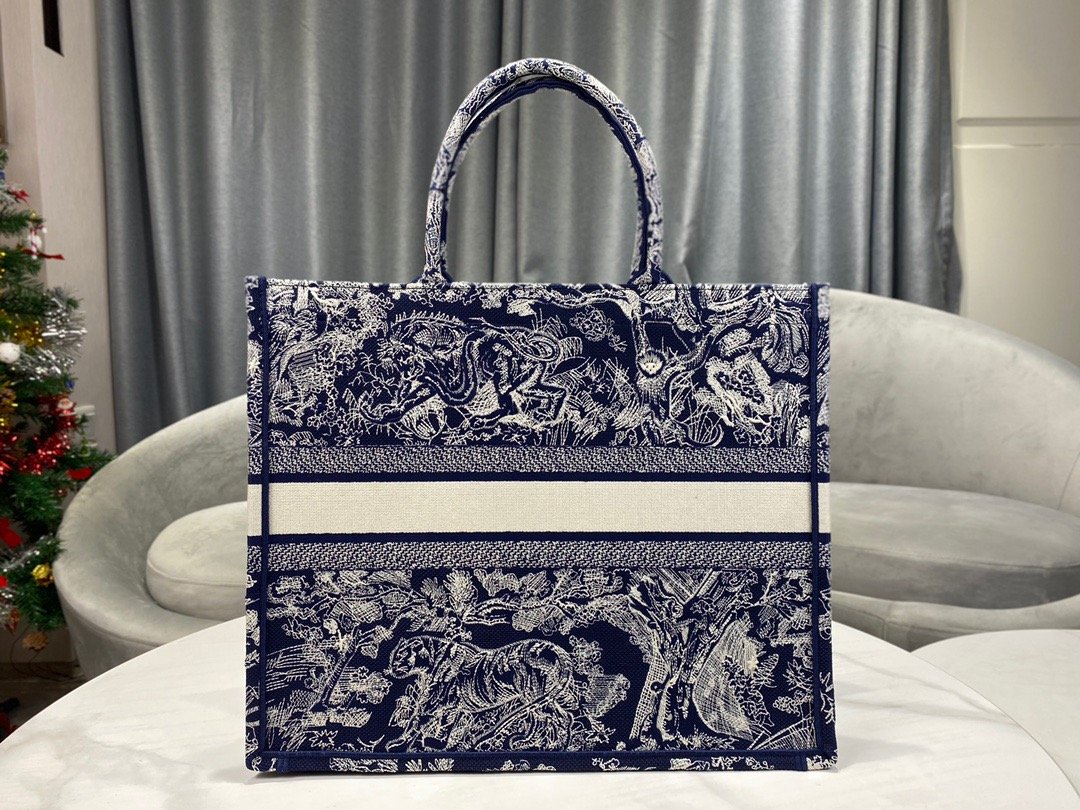 Christian Dior Large Dior Book Tote Blue Multicolor, For Women, Women’s Handbags 16.5in/42cm CDZRGO_