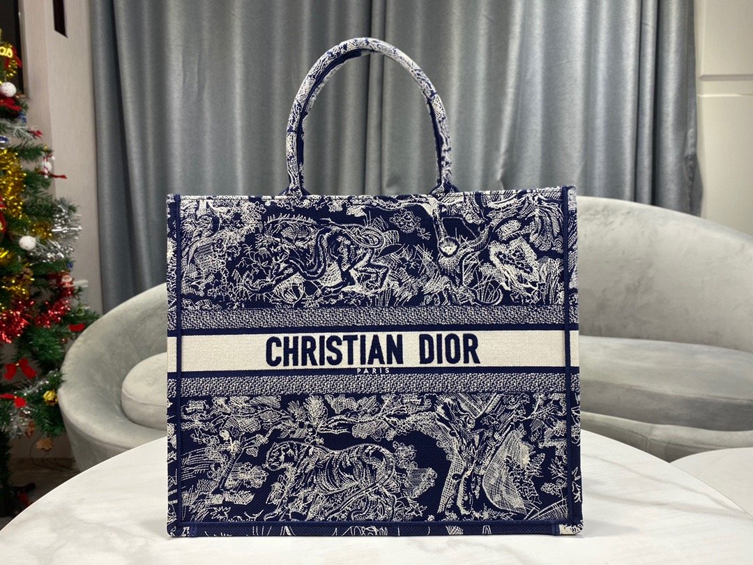 Christian Dior Large Dior Book Tote Blue Multicolor, For Women, Women’s Handbags 16.5in/42cm CDZRGO_