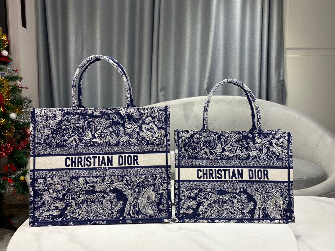 Christian Dior Large Dior Book Tote Blue Multicolor, For Women, Women’s Handbags 16.5in/42cm CDZRGO_