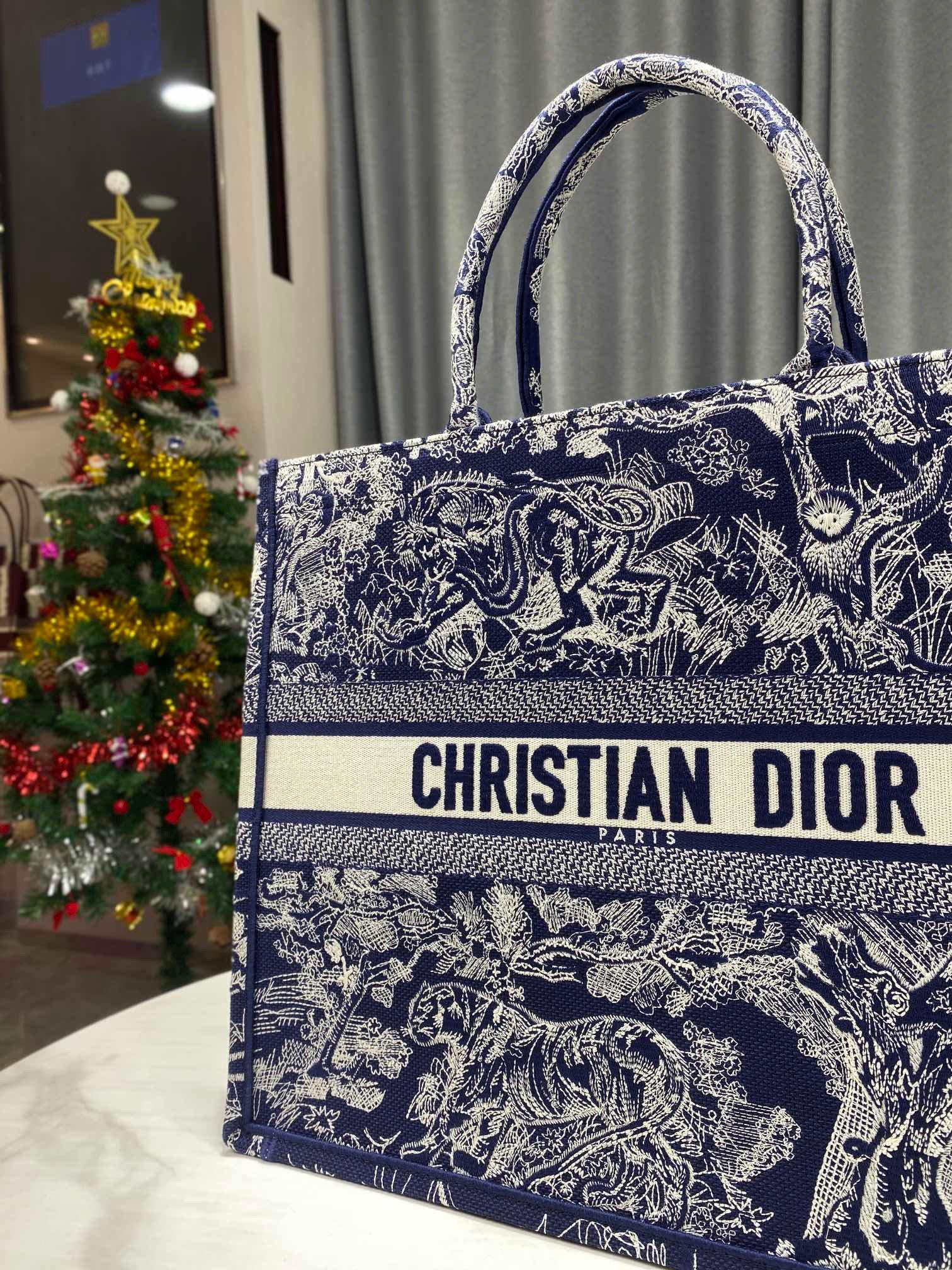 Christian Dior Large Dior Book Tote Blue Multicolor, For Women, Women’s Handbags 16.5in/42cm CDZRGO_