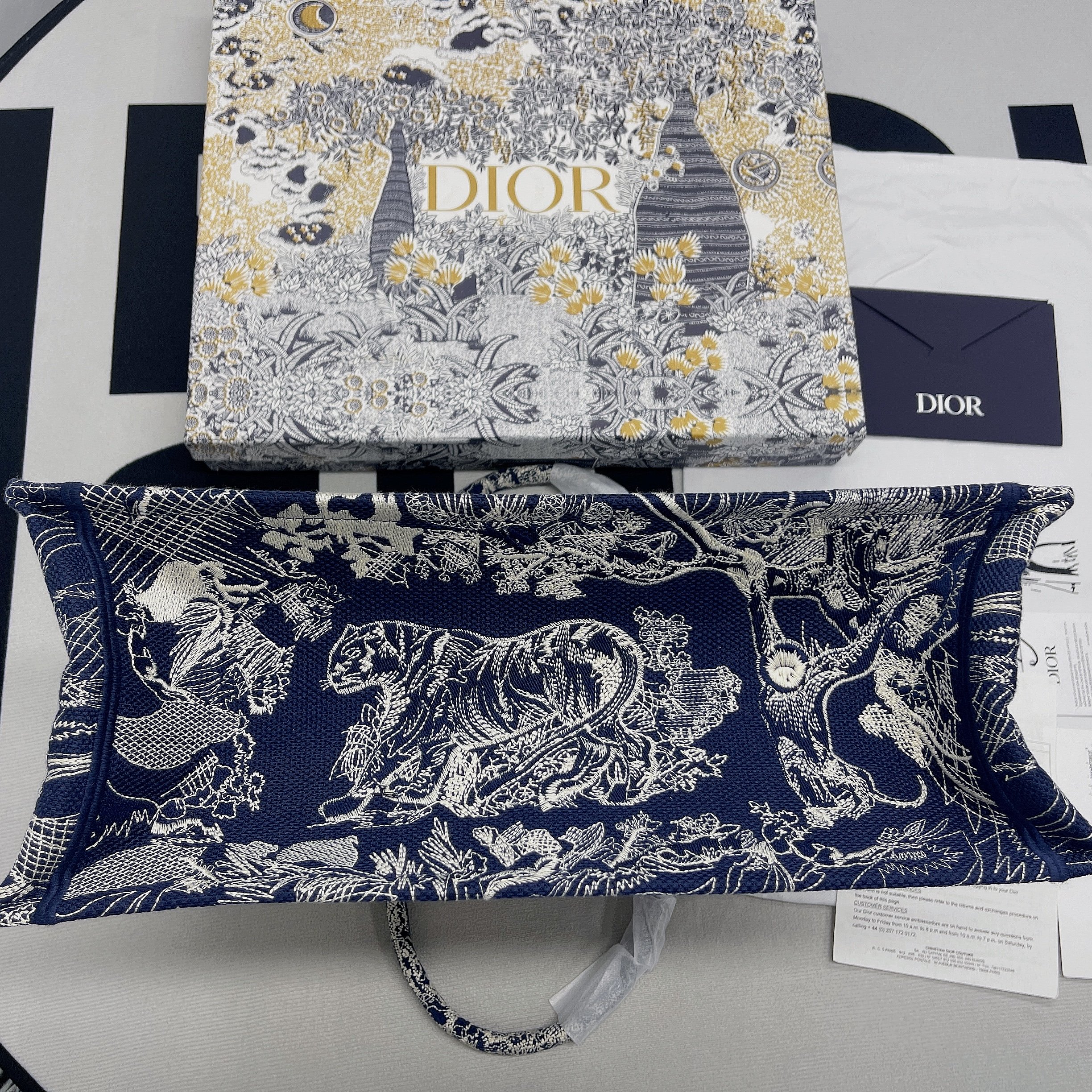 Christian Dior Large Dior Book Tote Blue Multicolor, For Women, Women’s Handbags 16.5in/42cm CDZRGO_