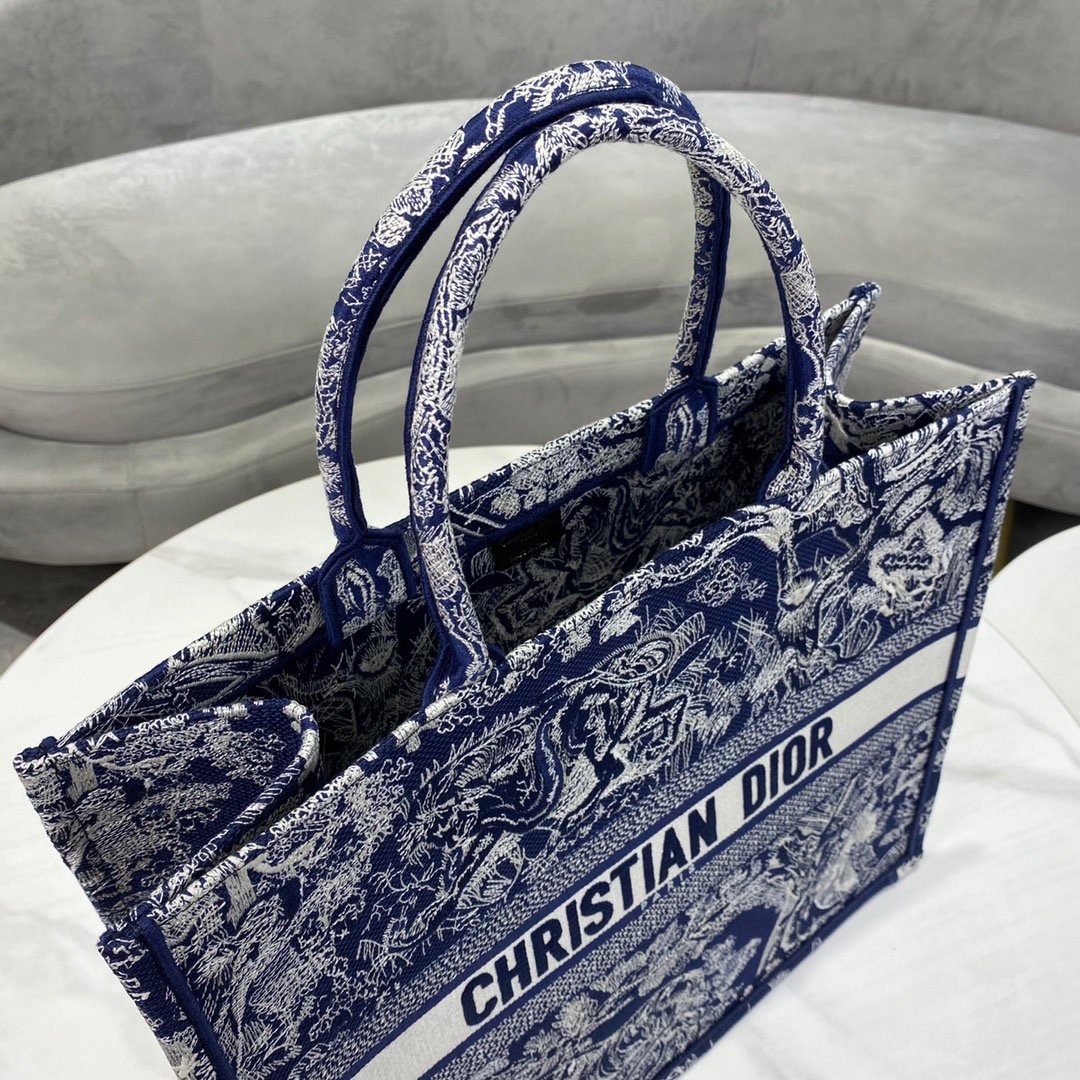 Christian Dior Large Dior Book Tote Blue Multicolor, For Women, Women’s Handbags 16.5in/42cm CDZRGO_
