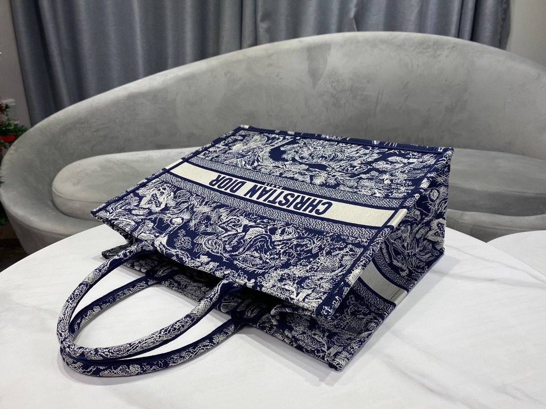 Christian Dior Large Dior Book Tote Blue Multicolor, For Women, Women’s Handbags 16.5in/42cm CDZRGO_