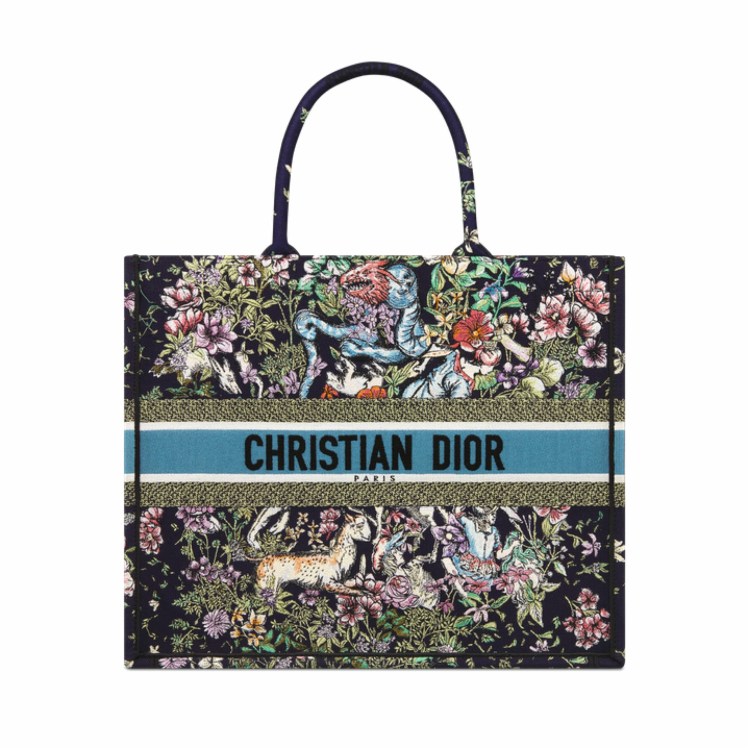 Christian Dior Large Dior Book Tote Blue Multicolor Bag For WomenZRUV_M962- 16.5 Inches/ 42 Cm