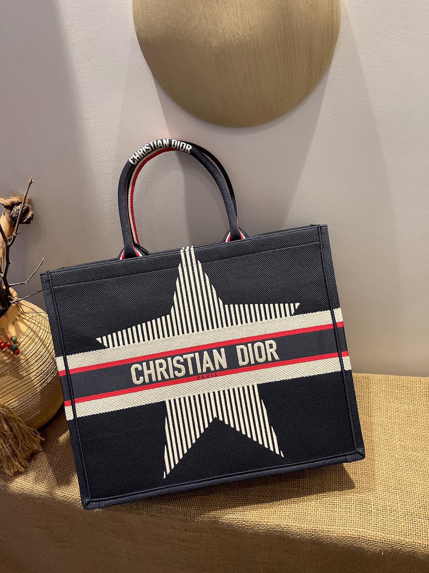 Christian Dior Large Dior Book Tote Blue Three-Tone Embroidery, Blue, For Women Women’s Handbags, Shoulder Bags, 42cm CDZRSE_