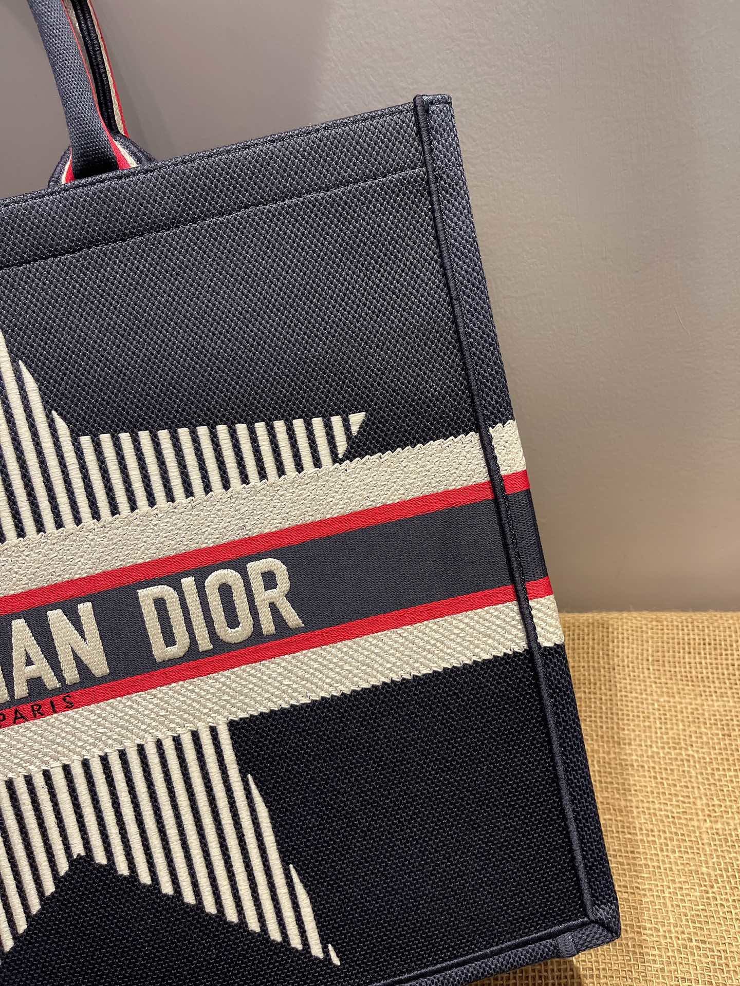 Christian Dior Large Dior Book Tote Blue Three-Tone Embroidery, Blue, For Women Women’s Handbags, Shoulder Bags, 42cm CDZRSE_